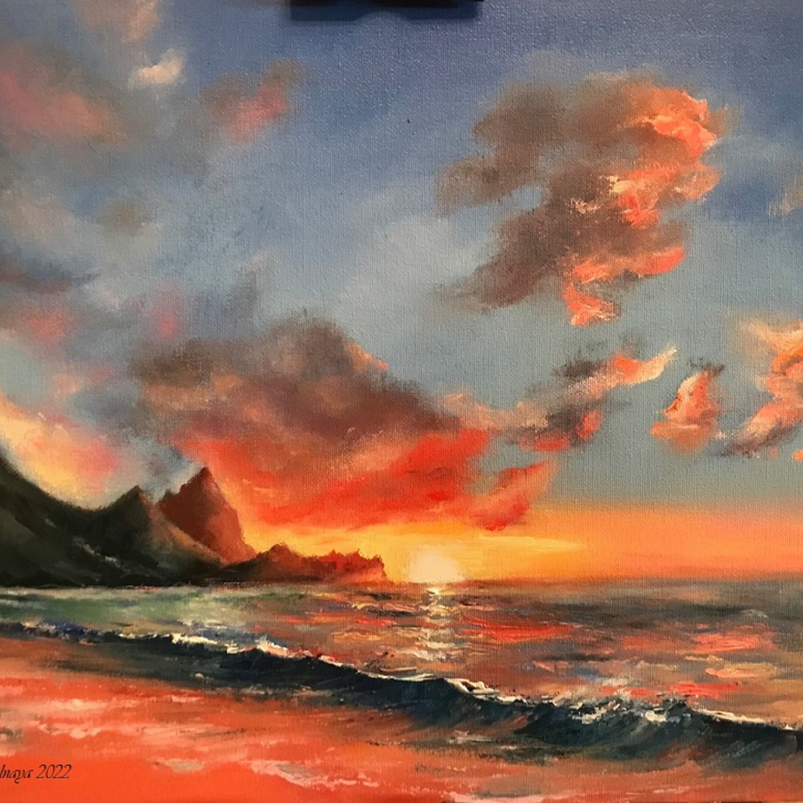 Морской пейзаж, картина маслом Ирэн Постольной