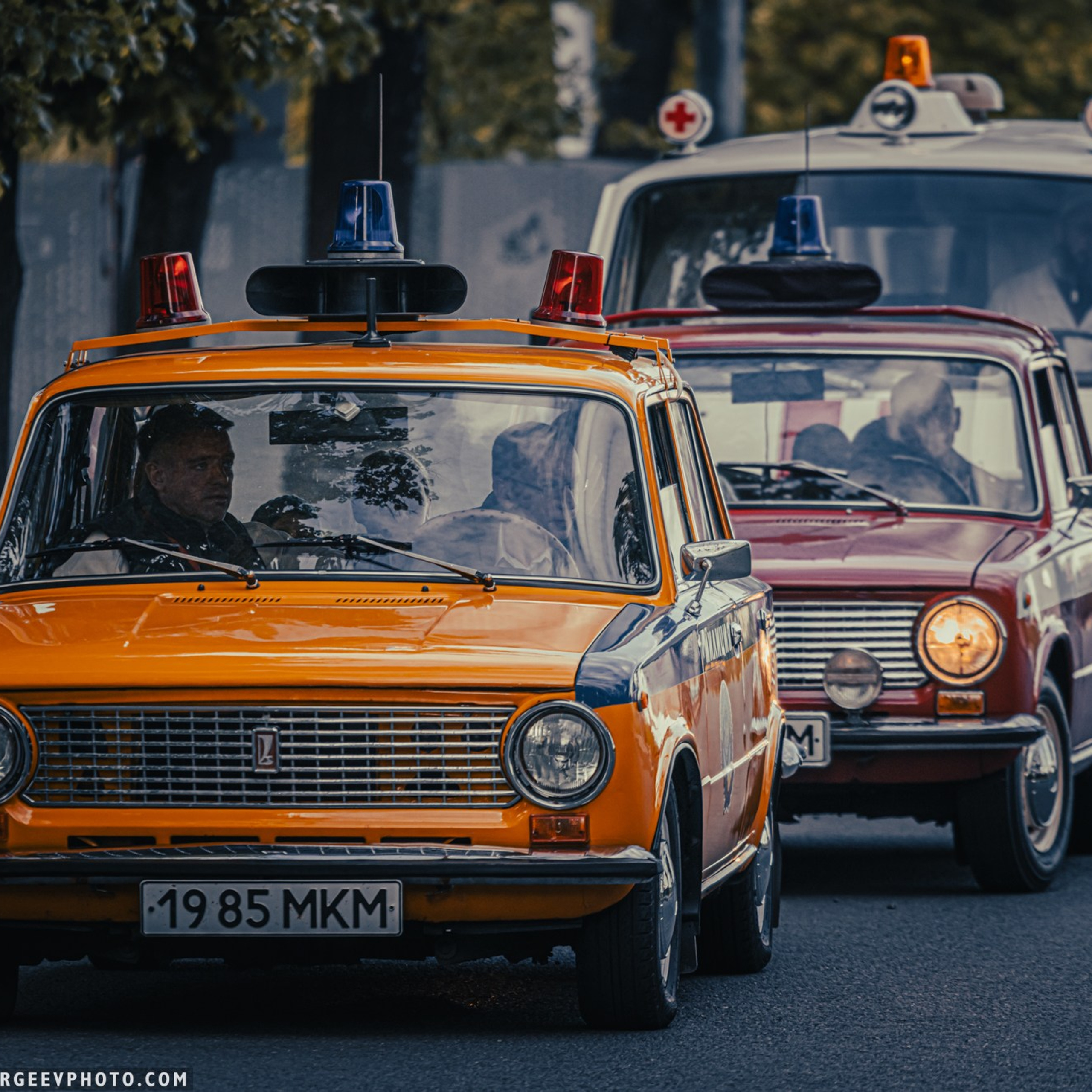 Retro cars in Moscow