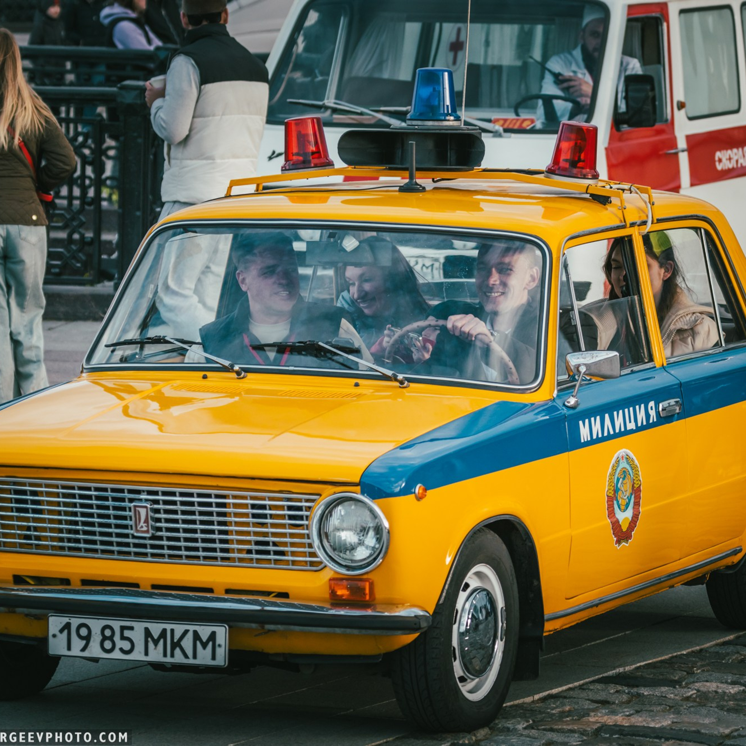 Retro cars in Moscow