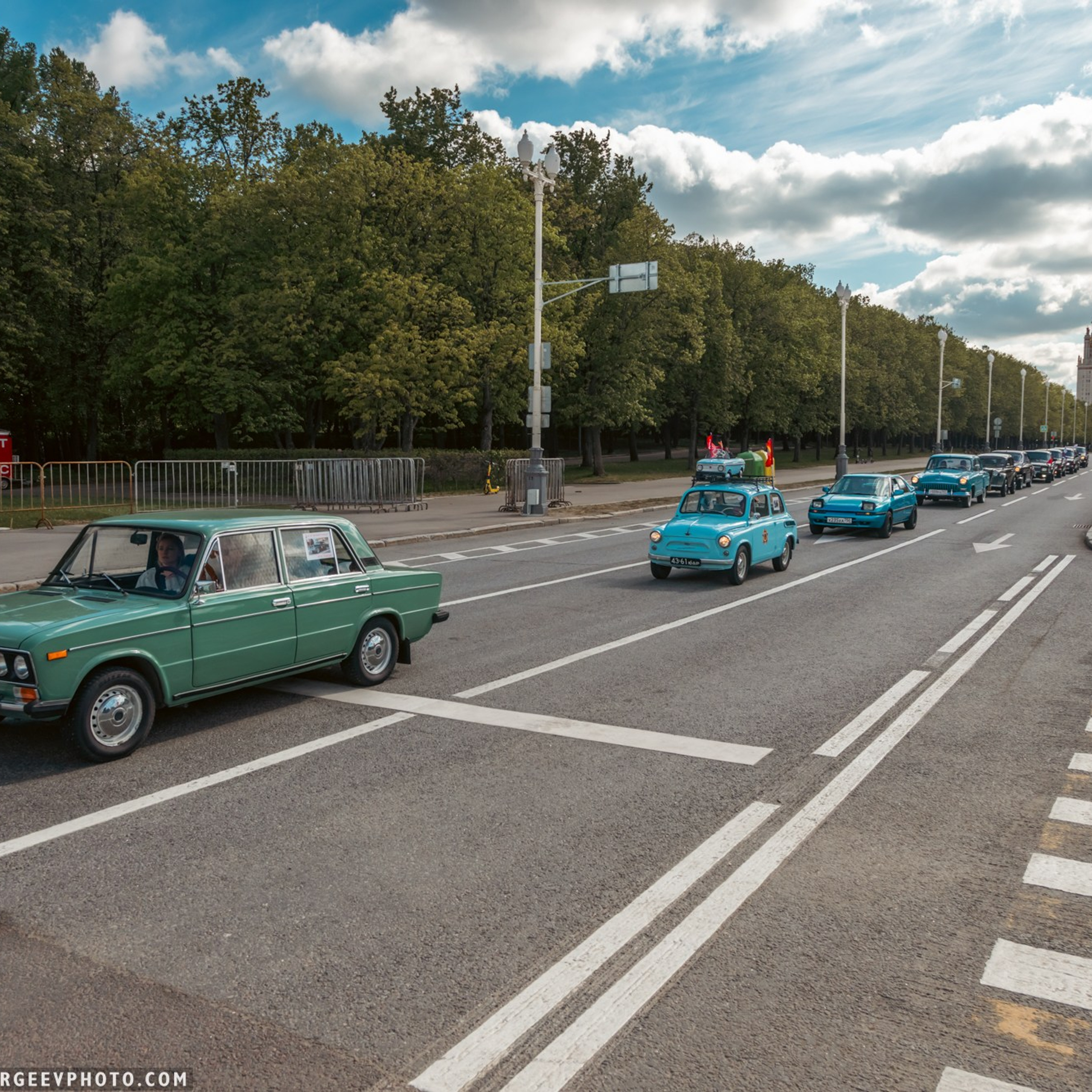 Retro cars in Moscow