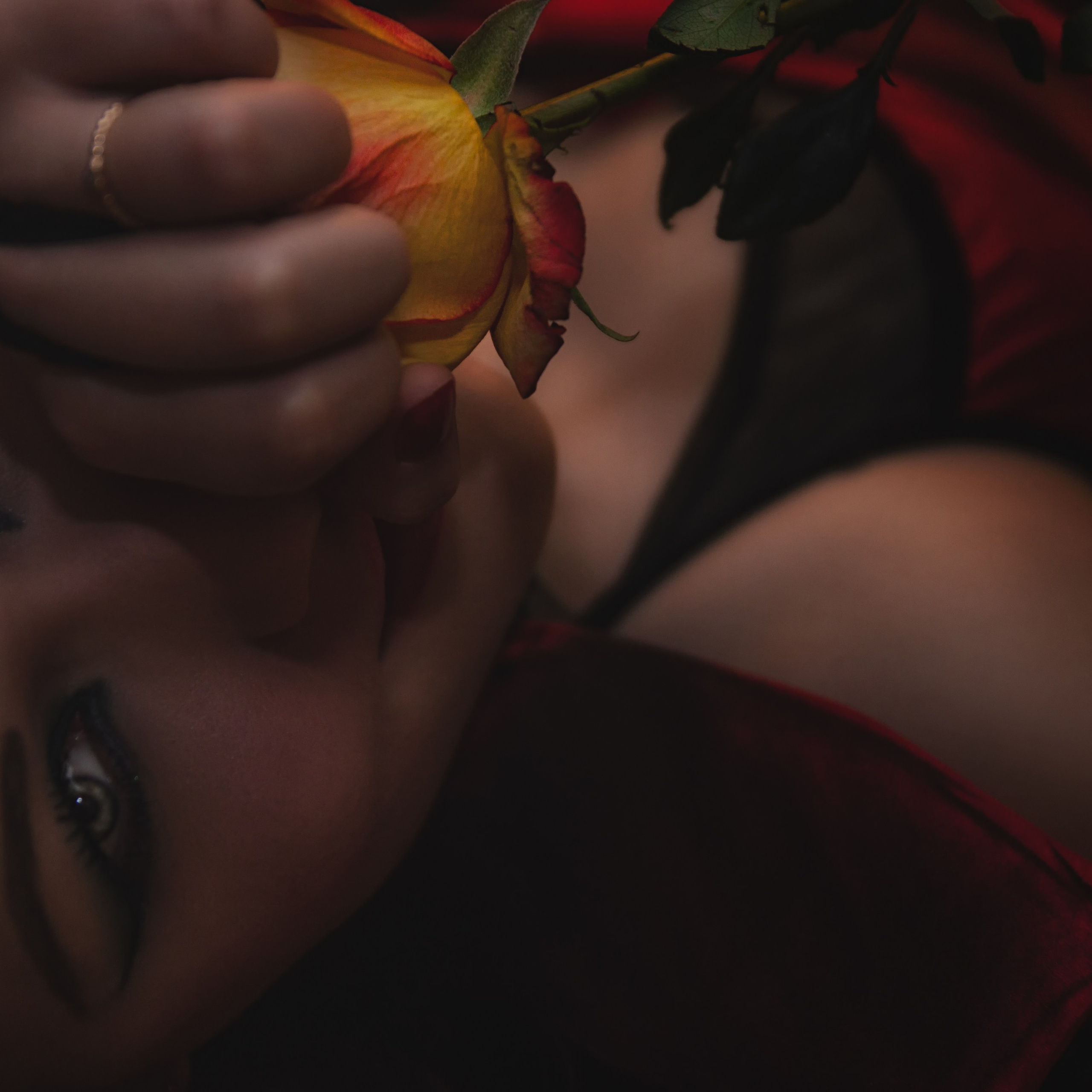 Бутон в руках