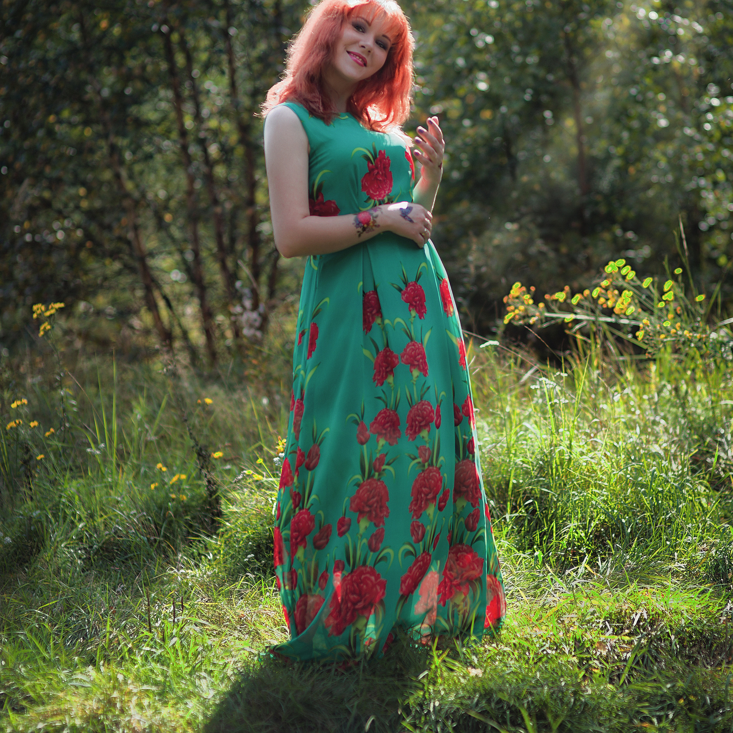 Фотосессия в лесу на закате