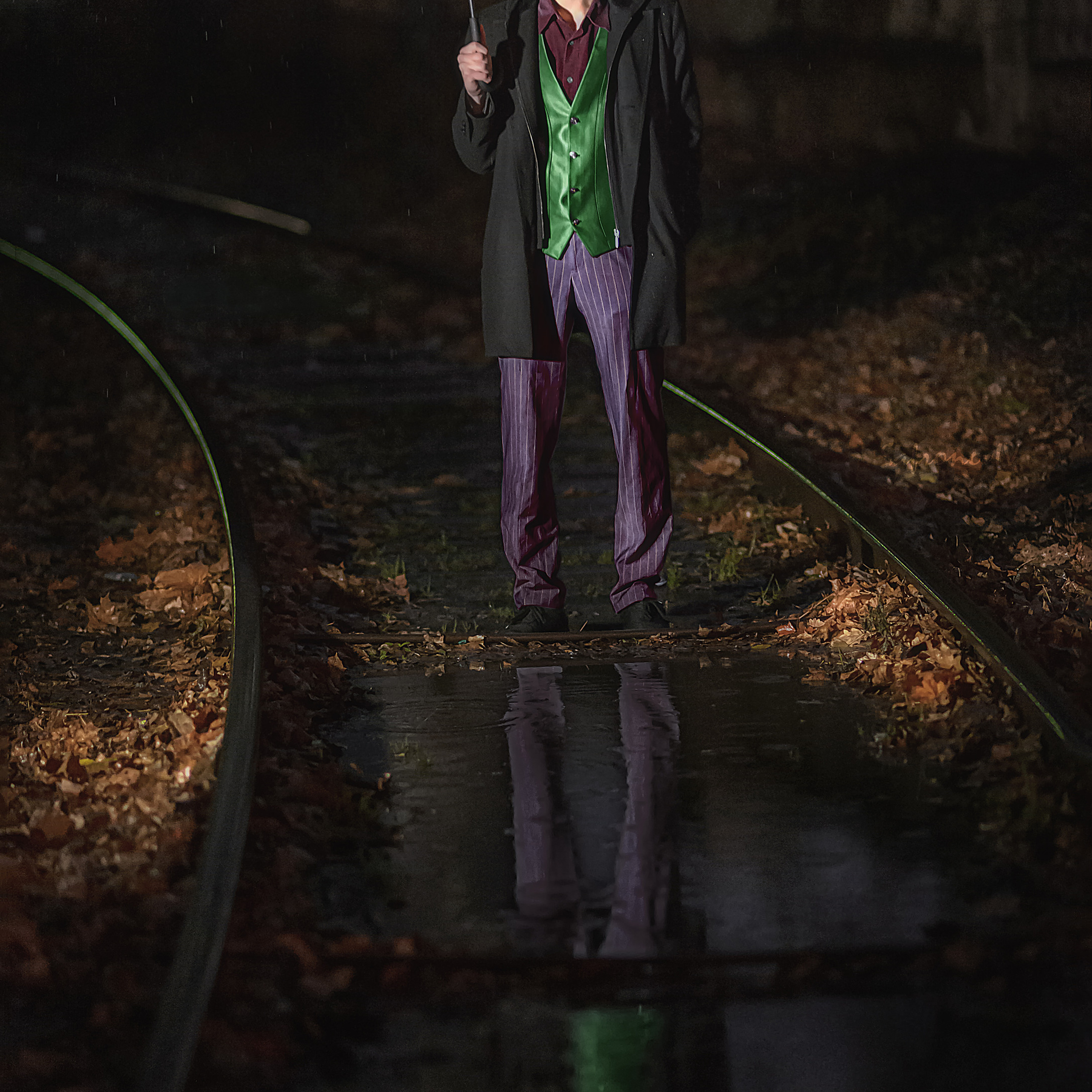 Осенняя фотосессия ночью