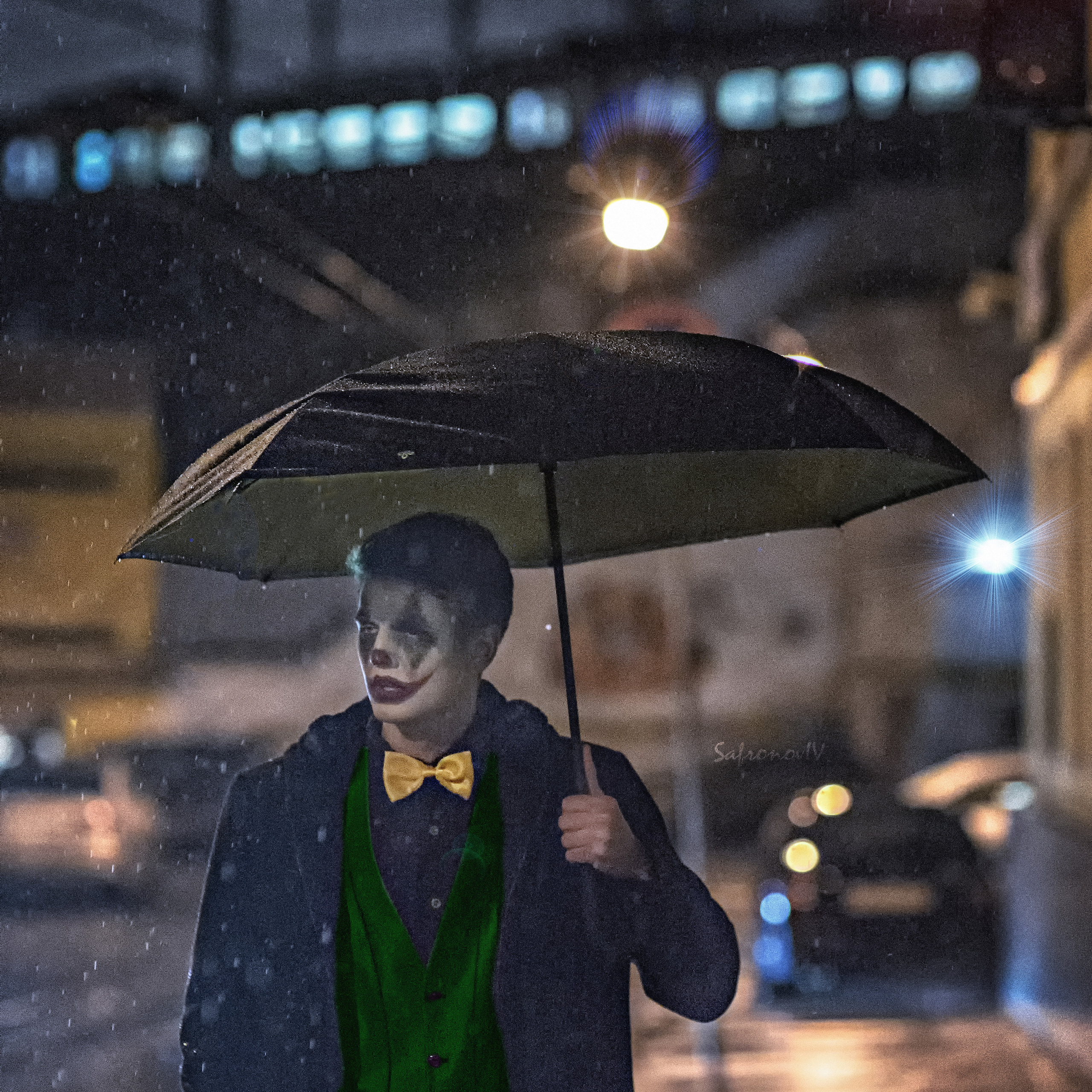 Фотография в гриме на улице