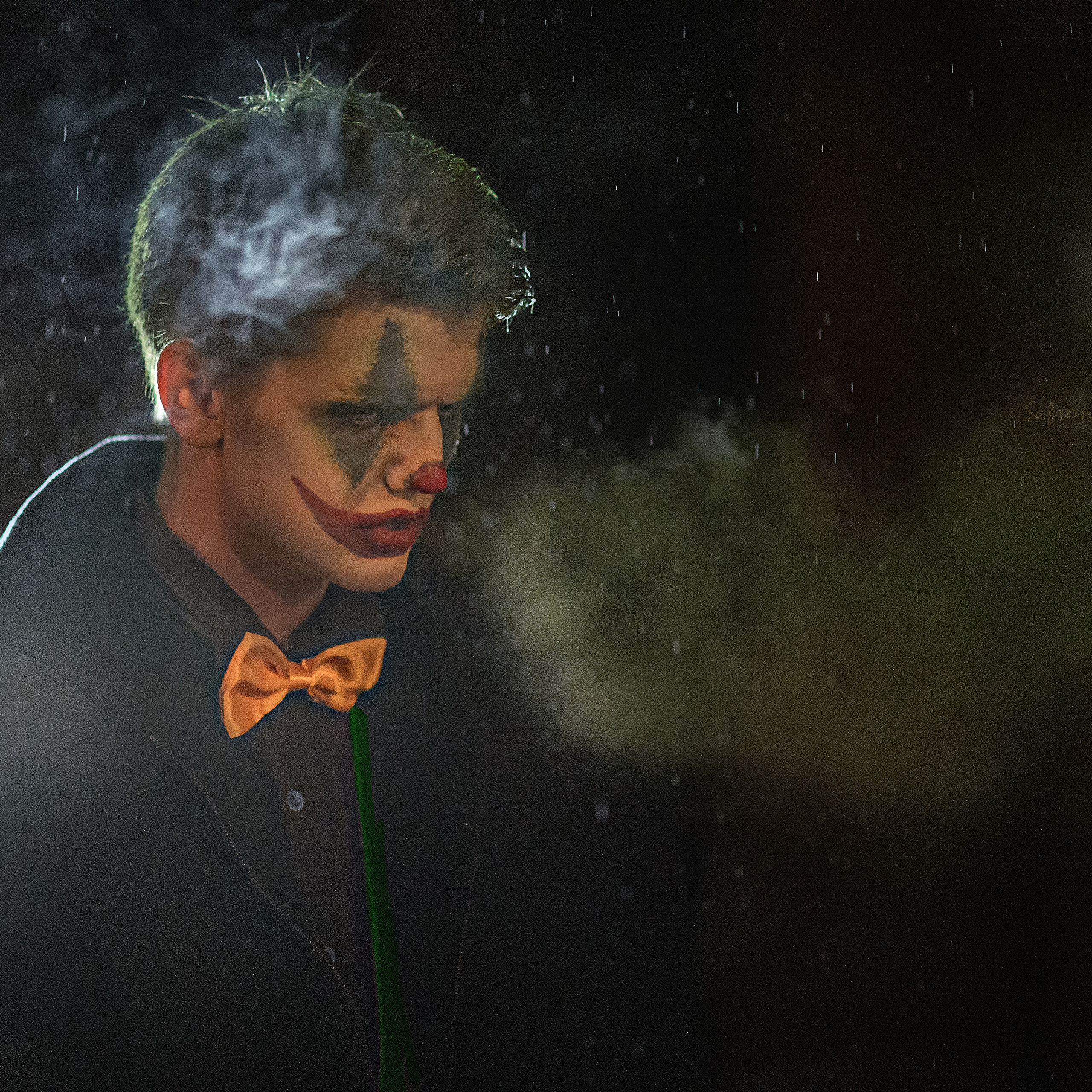 Фотосъемка ночью с дымом