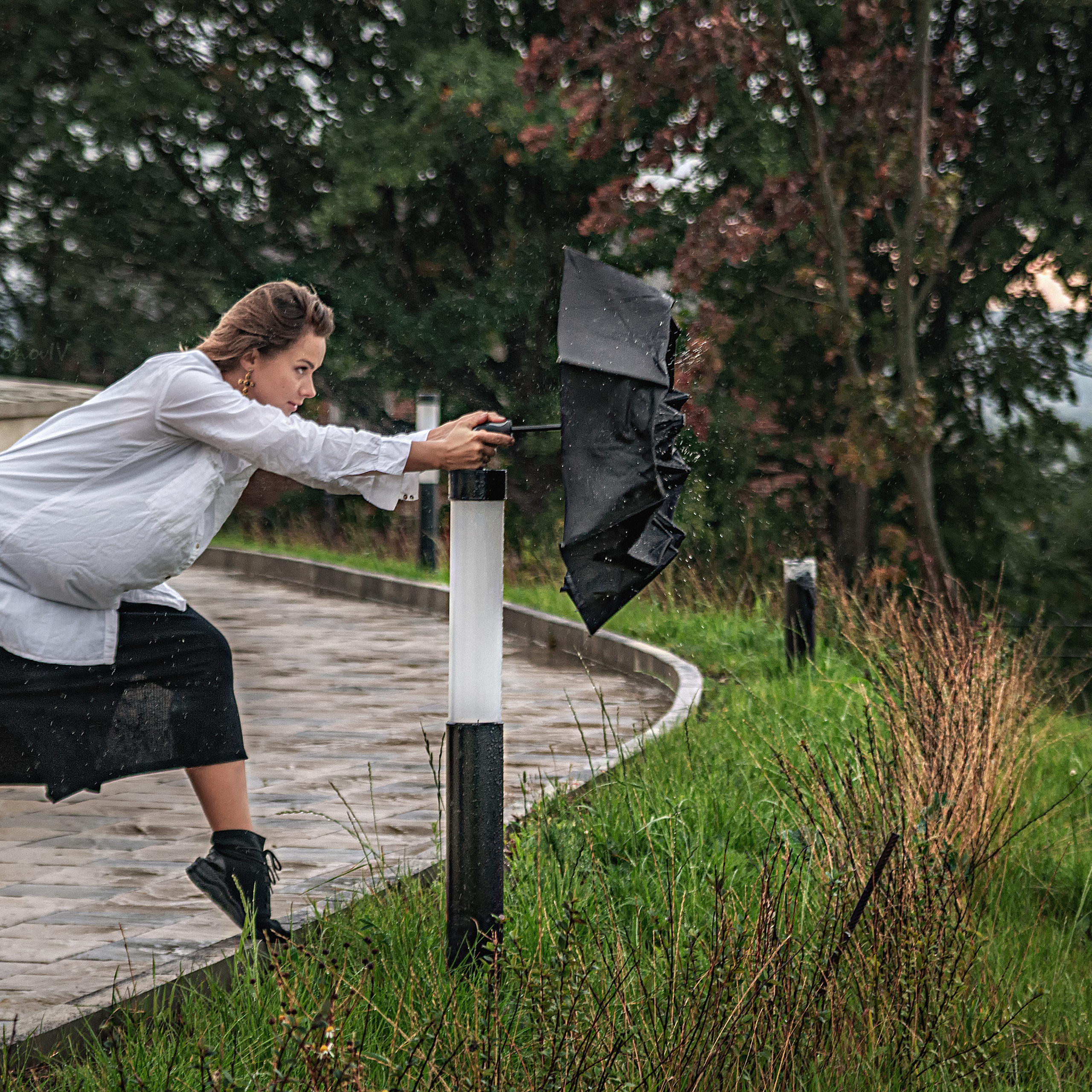 Фотосессия с зонтом