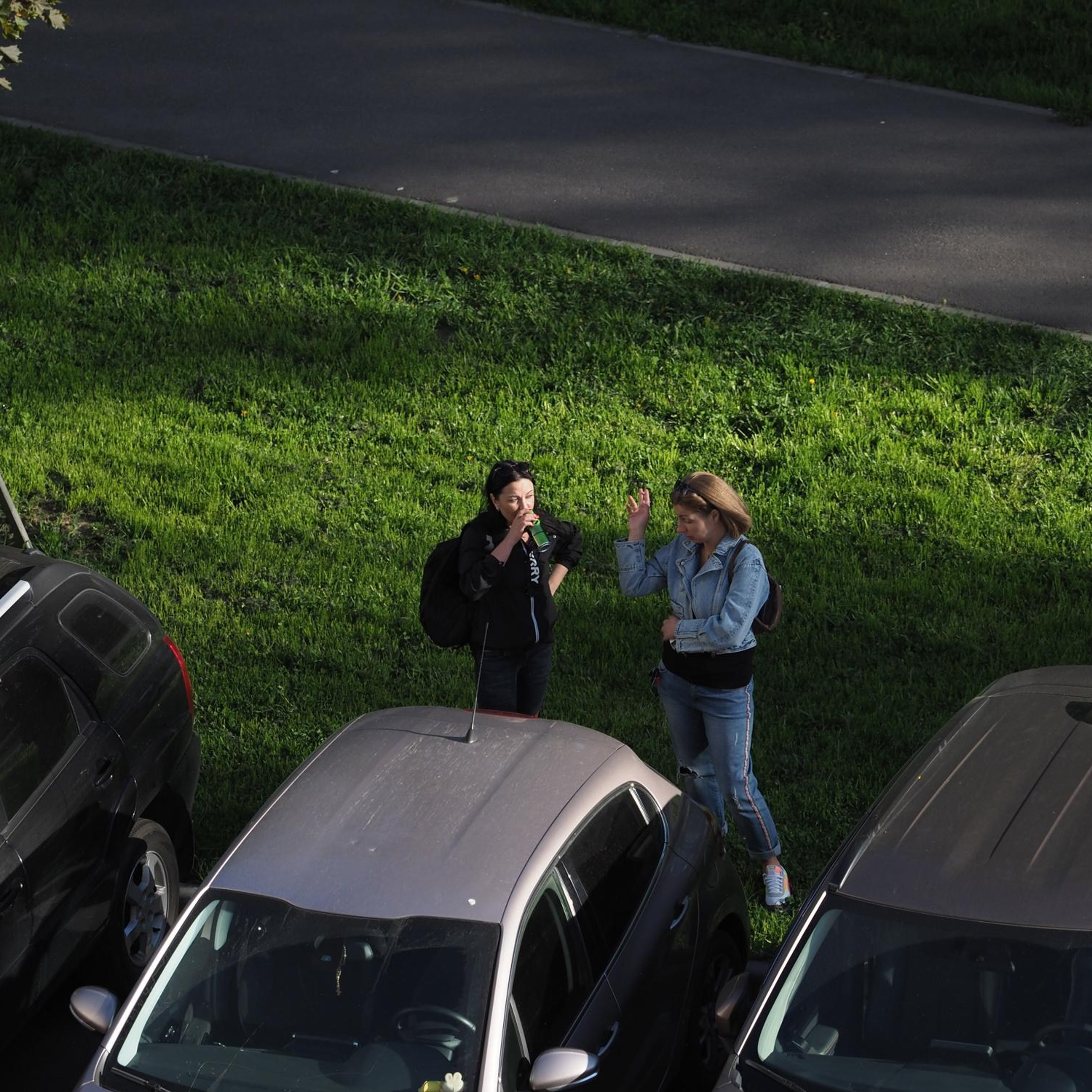 May 30, 2020, Neighbors began to gather in small groups in the parking lot to chat and occasionally drink beer.