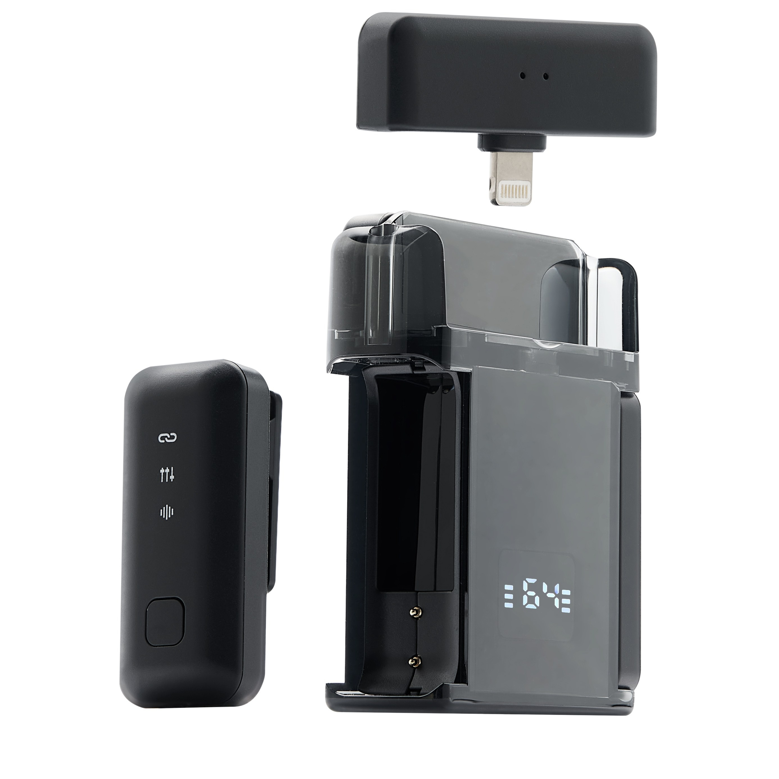 Петличный микрофон на белом фоне — предметная съёмка для маркетплейсов