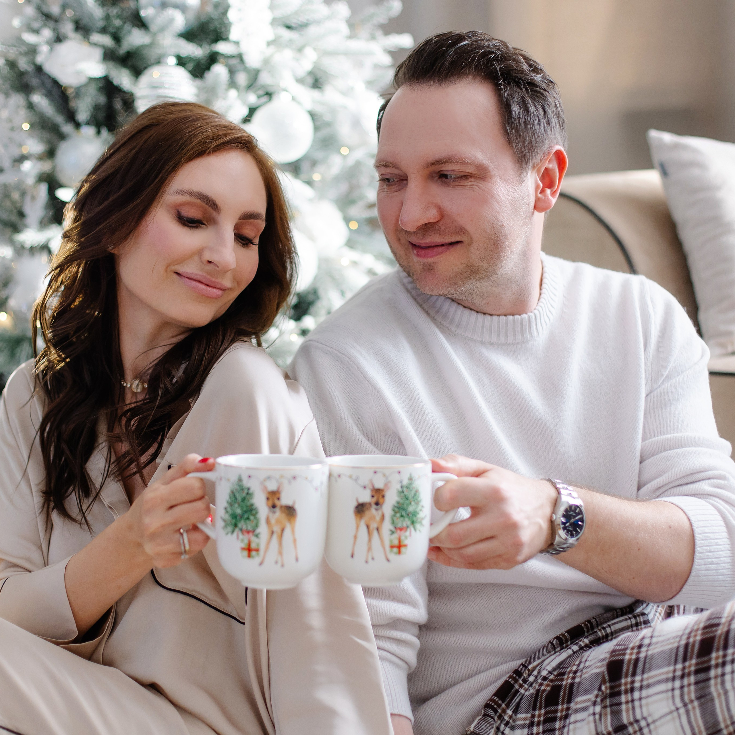 Gemütliches Weihnachtsfotoshooting zu Hause. Fotografin in München Dasha Antipina