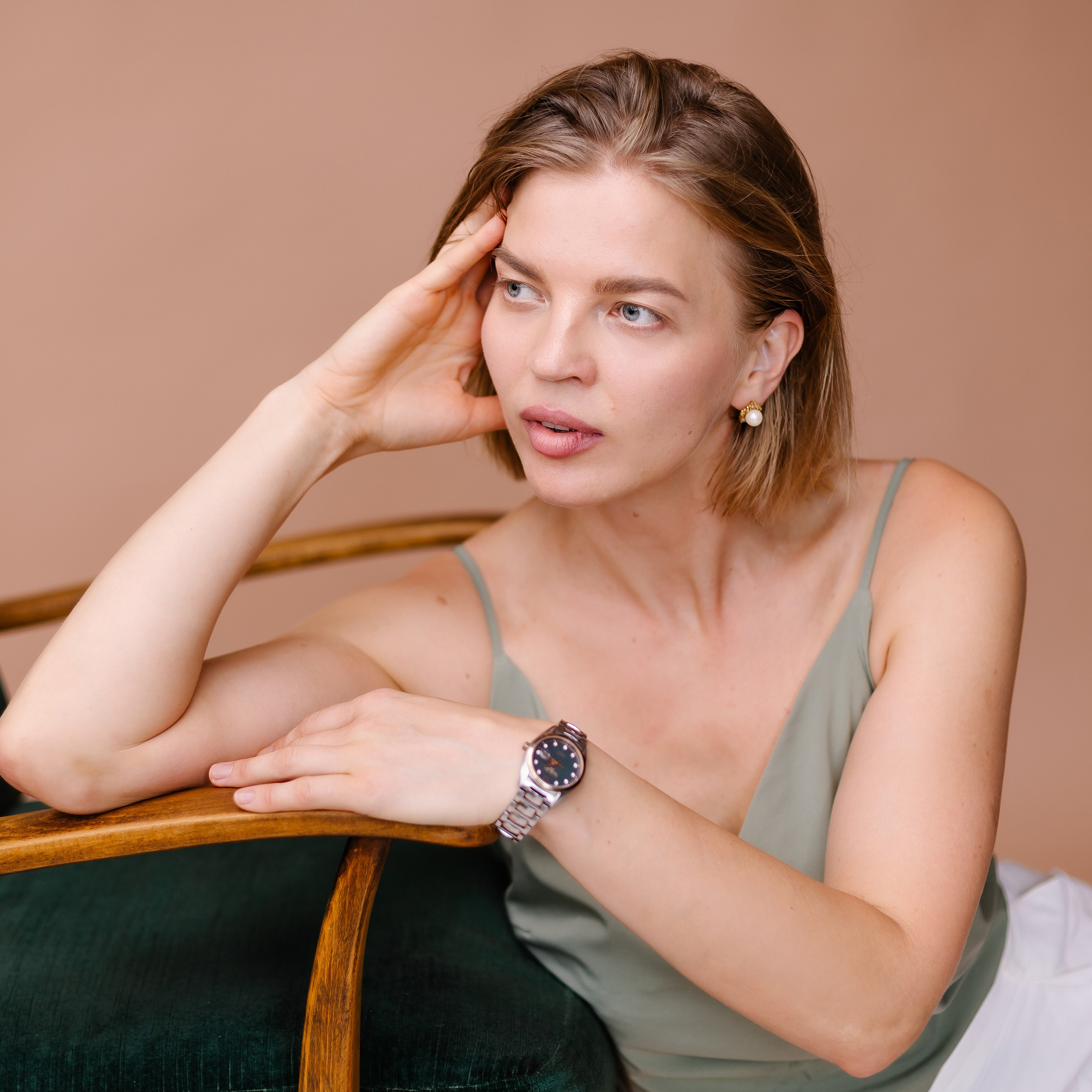 Portraitfotoshooting in meinem Mini-Studio in Ismaning. Fotografin in München Dasha Antipina