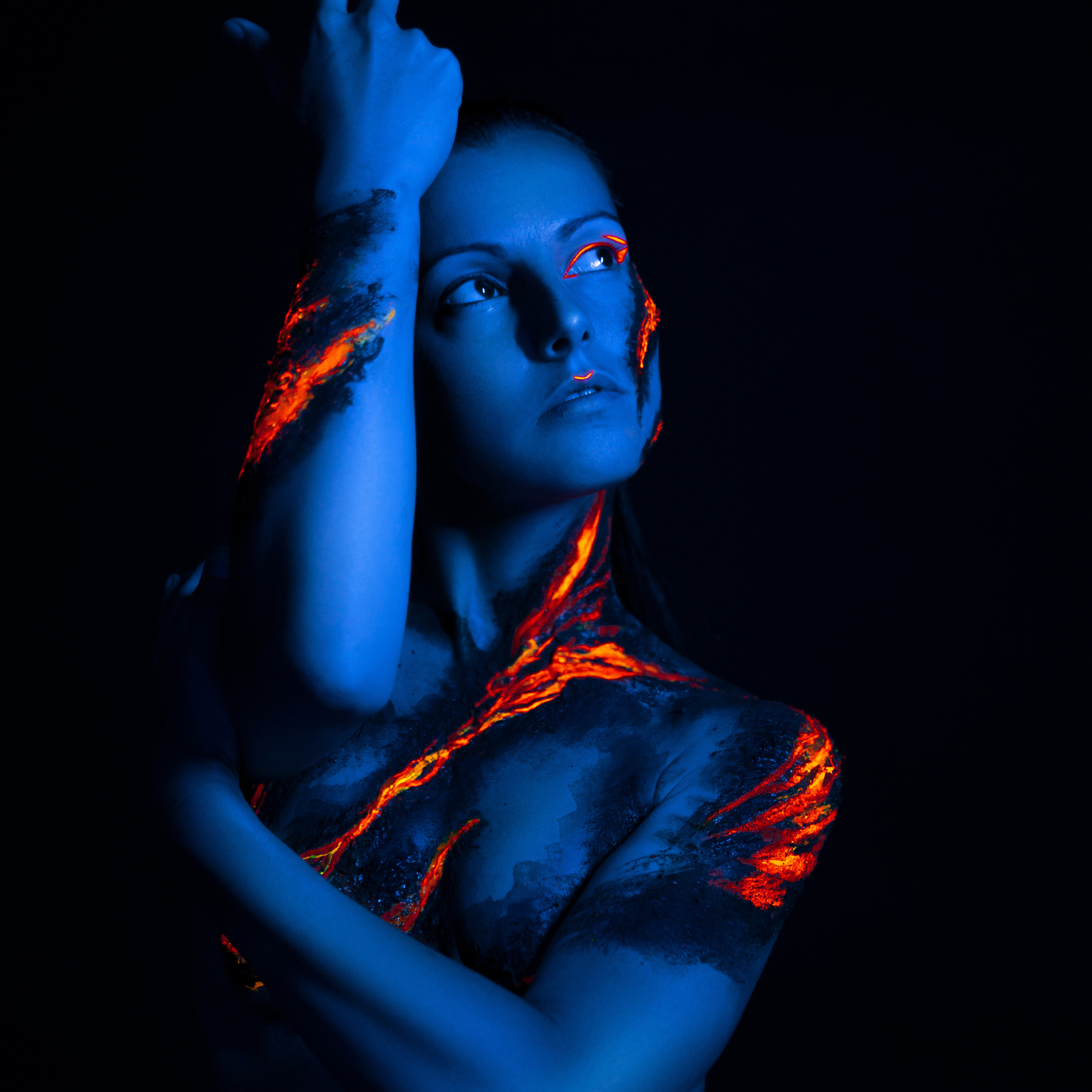 Бодиарт лава. Гармония и детали в фотографии Фото продакшен