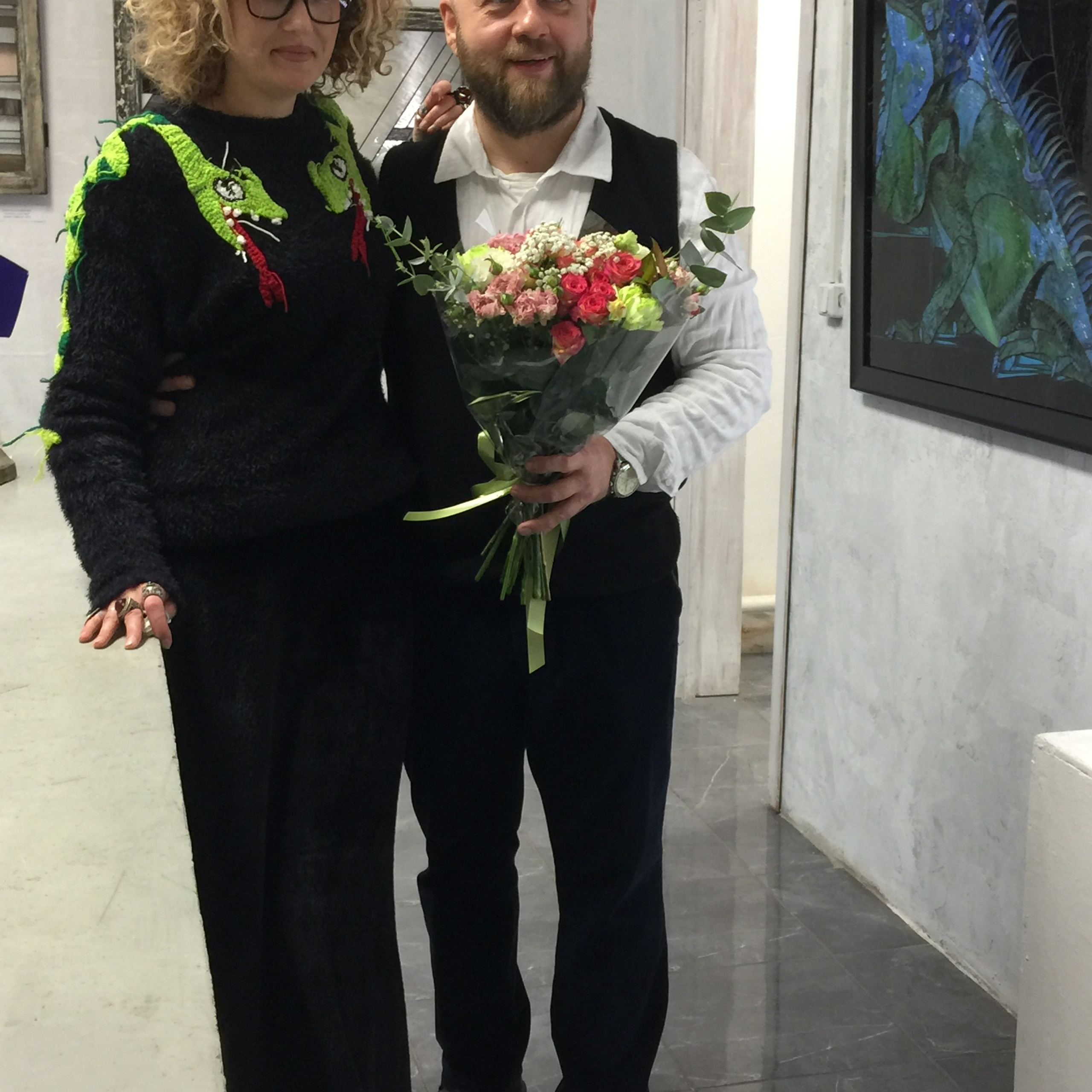 Художники Владимир Михайлов и Александра Кокс