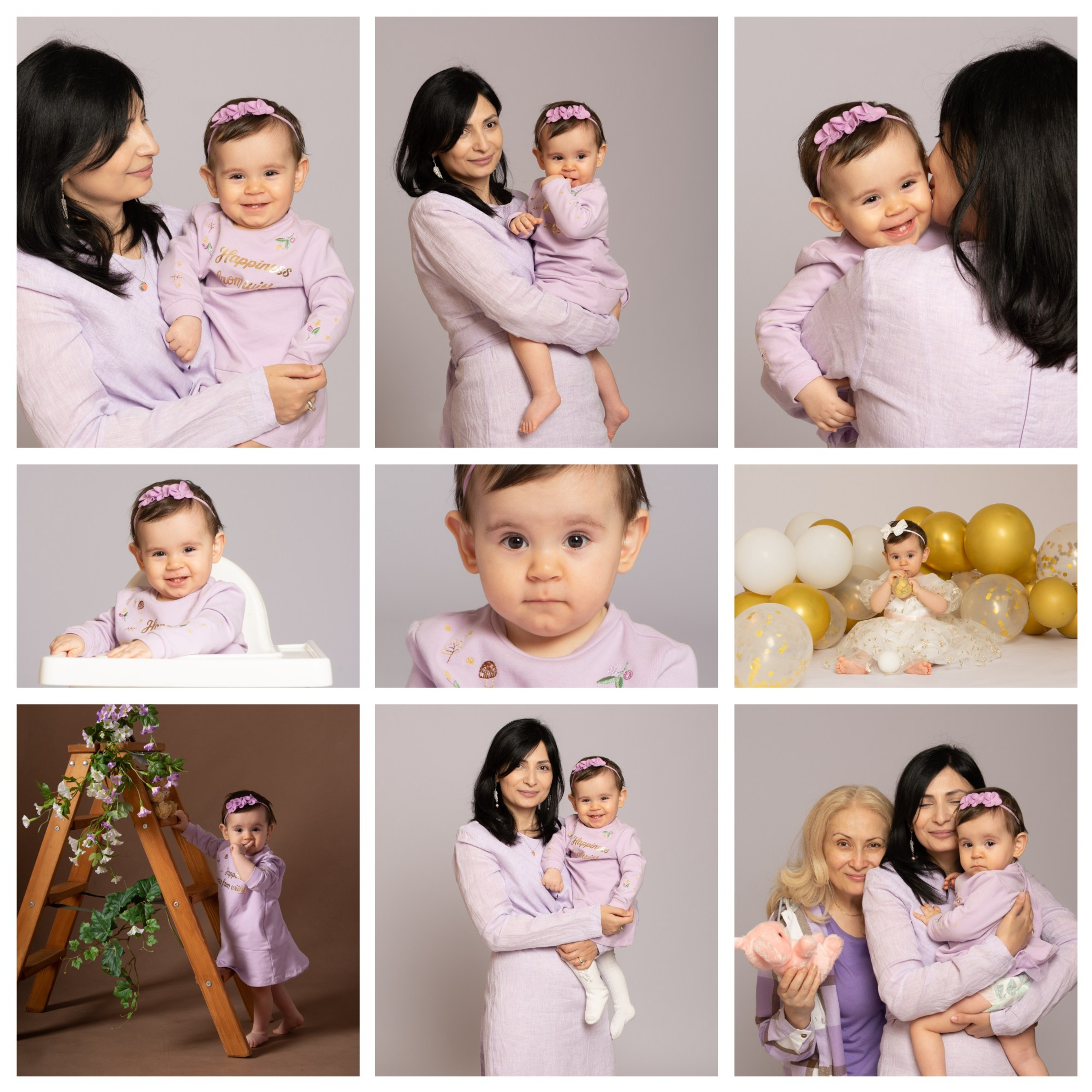 Годовасие в студии на фонах