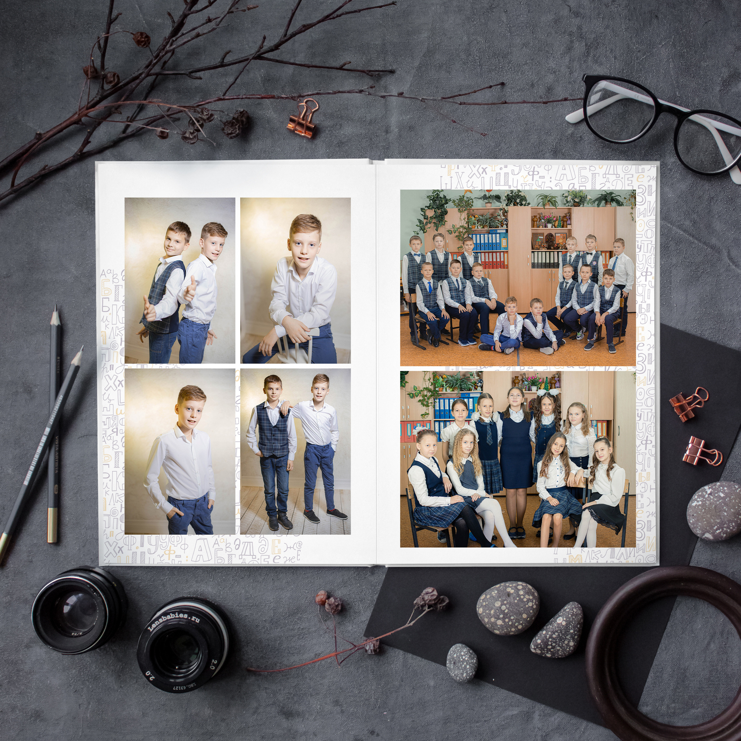 Выпускные альбомы для 4 классов. Семейный и детский фотограф в Туле