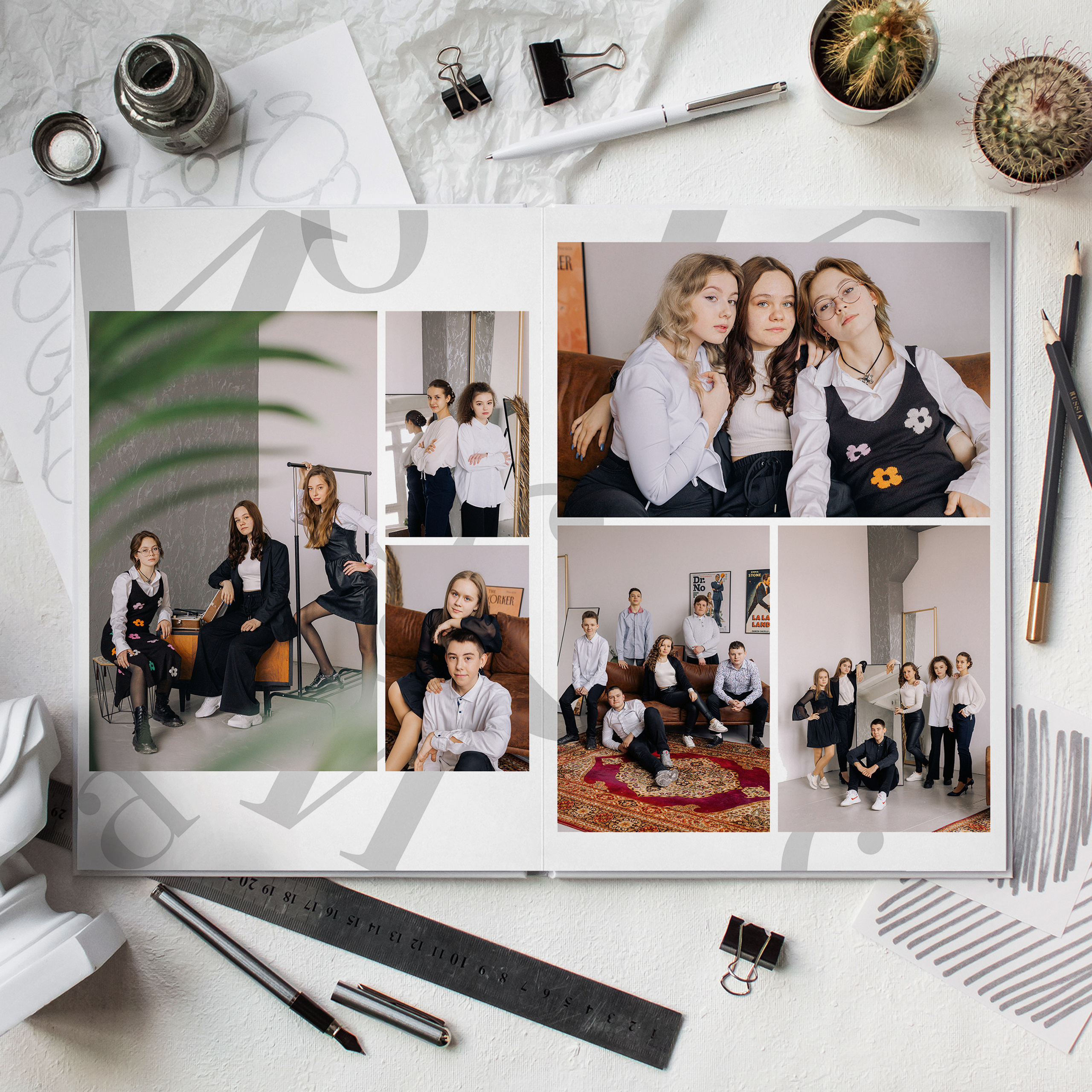 Выпускные альбомы для старшеклассников. Семейный и детский фотограф в Туле