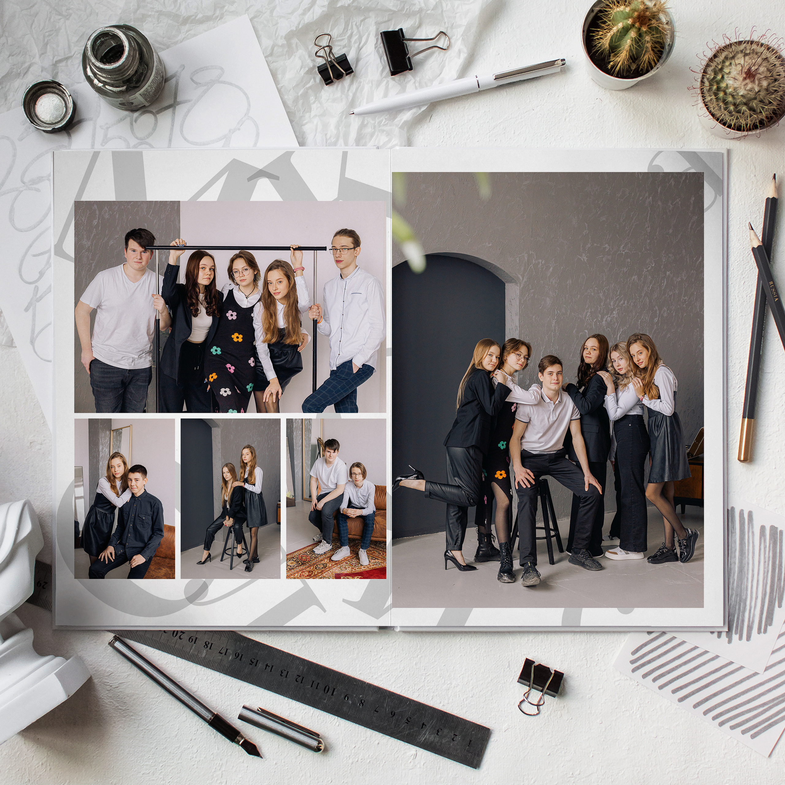 Выпускные альбомы для старшеклассников. Семейный и детский фотограф в Туле