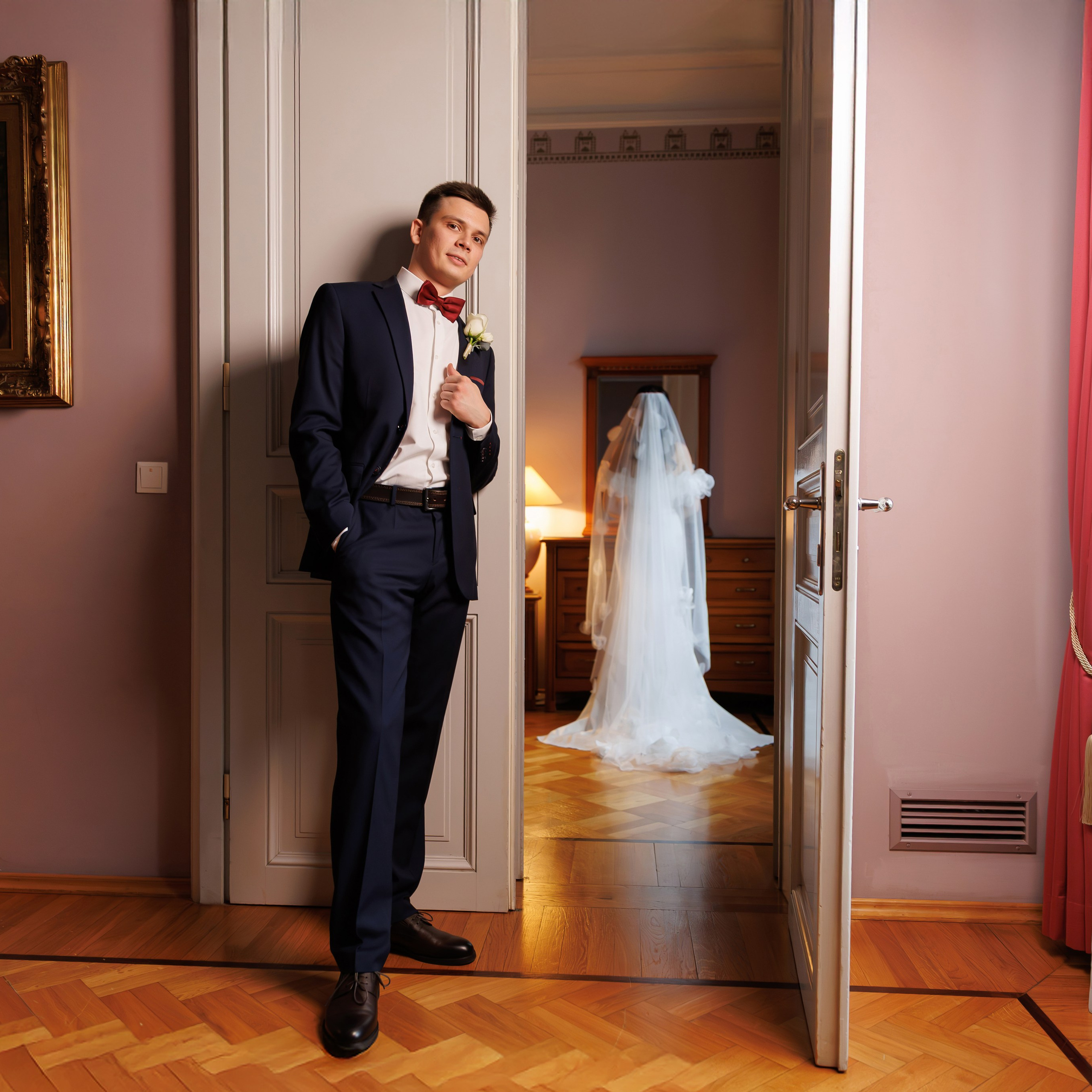 Свадебная фотосессия в гостинице Националь. Свадебный фотограф Москва и МО Сергей Киржаев