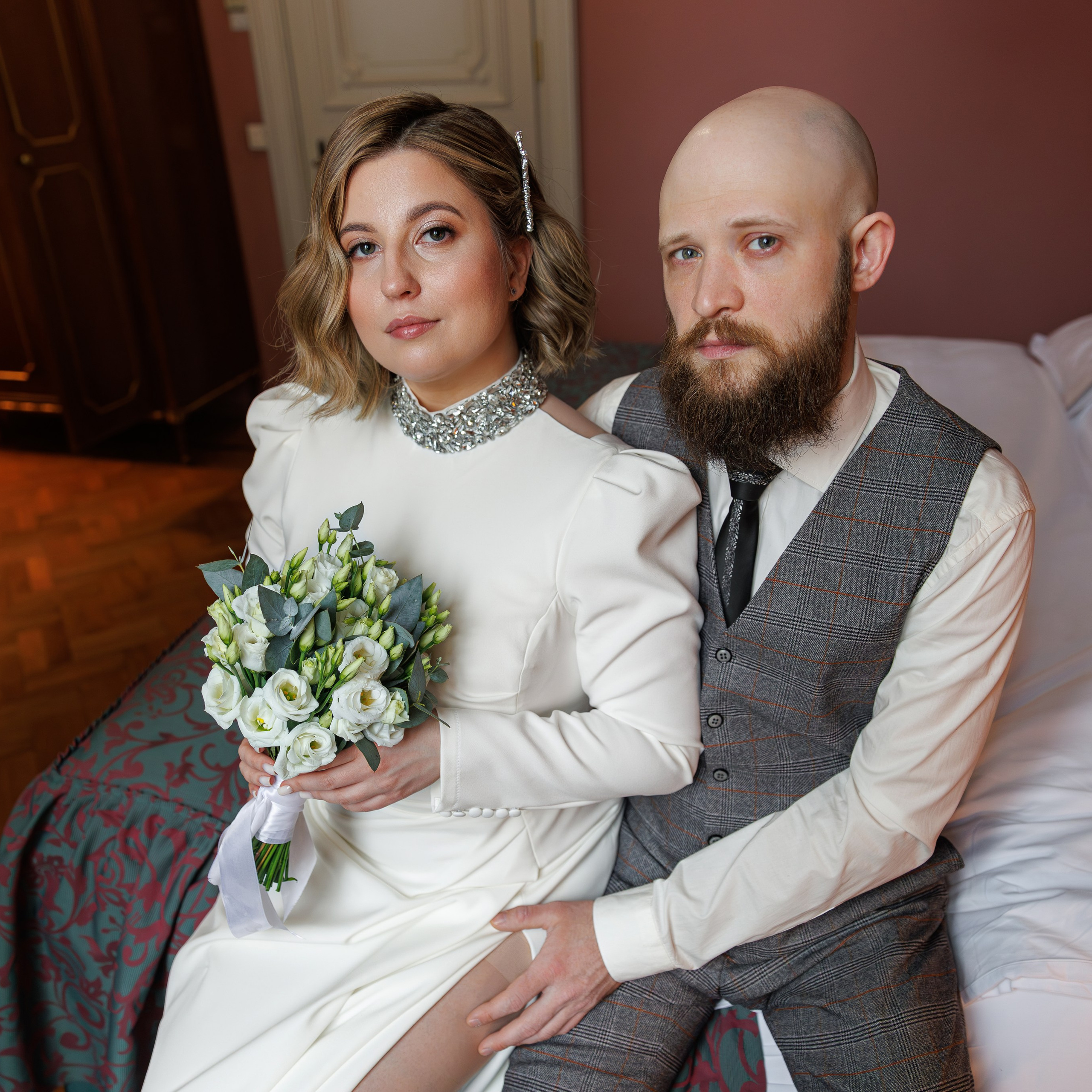 Свадебная фотосессия в гостинице Националь. Свадебный фотограф Москва и МО Сергей Киржаев