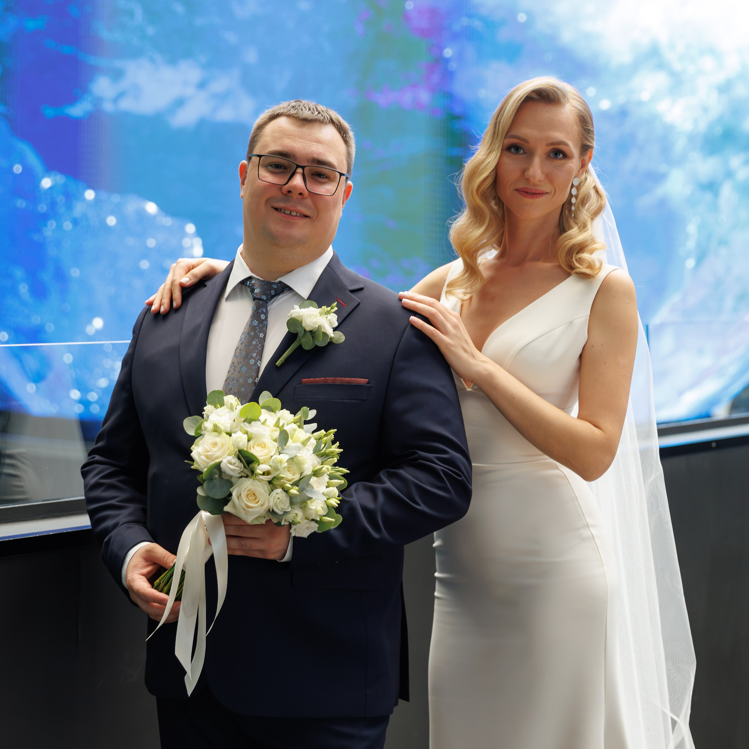 Регистрация брака в павильоне Космос на ВДНХ. Свадебный фотограф Москва и МО Сергей Киржаев