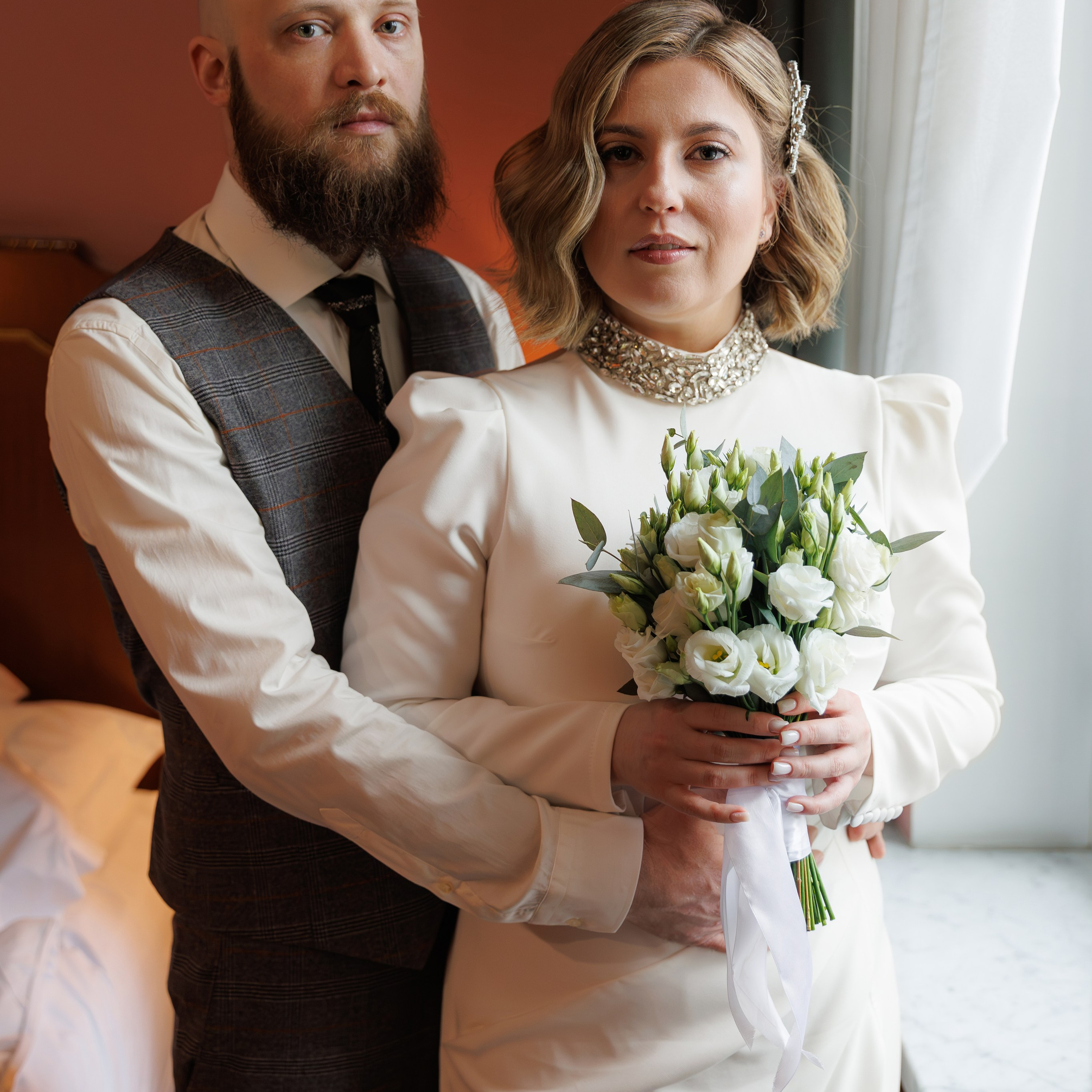 Свадебная фотосессия в гостинице Националь. Свадебный фотограф Москва и МО Сергей Киржаев