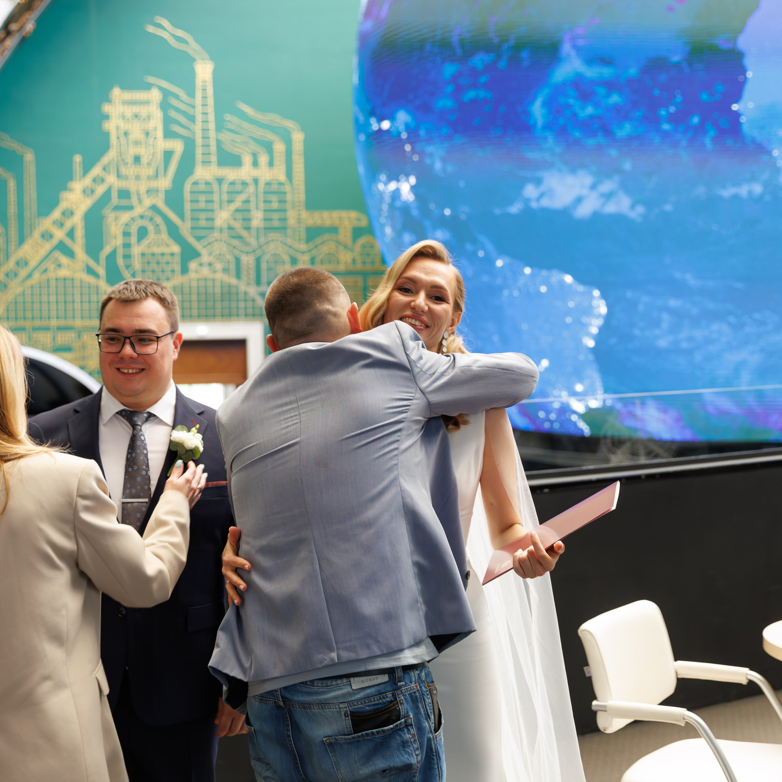 Регистрация брака в павильоне Космос на ВДНХ. Свадебный фотограф Москва и МО Сергей Киржаев