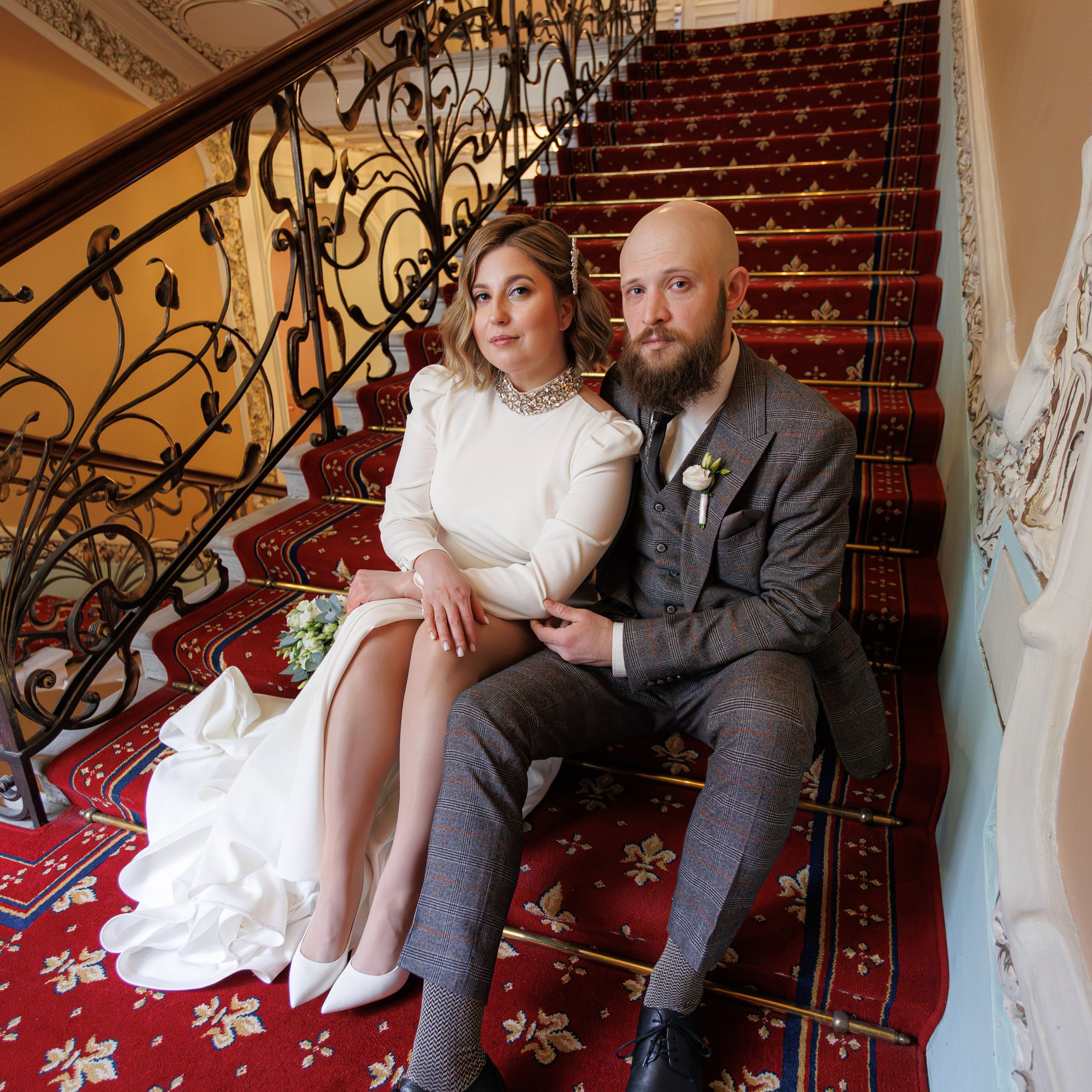 Свадебная фотосессия в гостинице Националь. Свадебный фотограф Москва и МО Сергей Киржаев