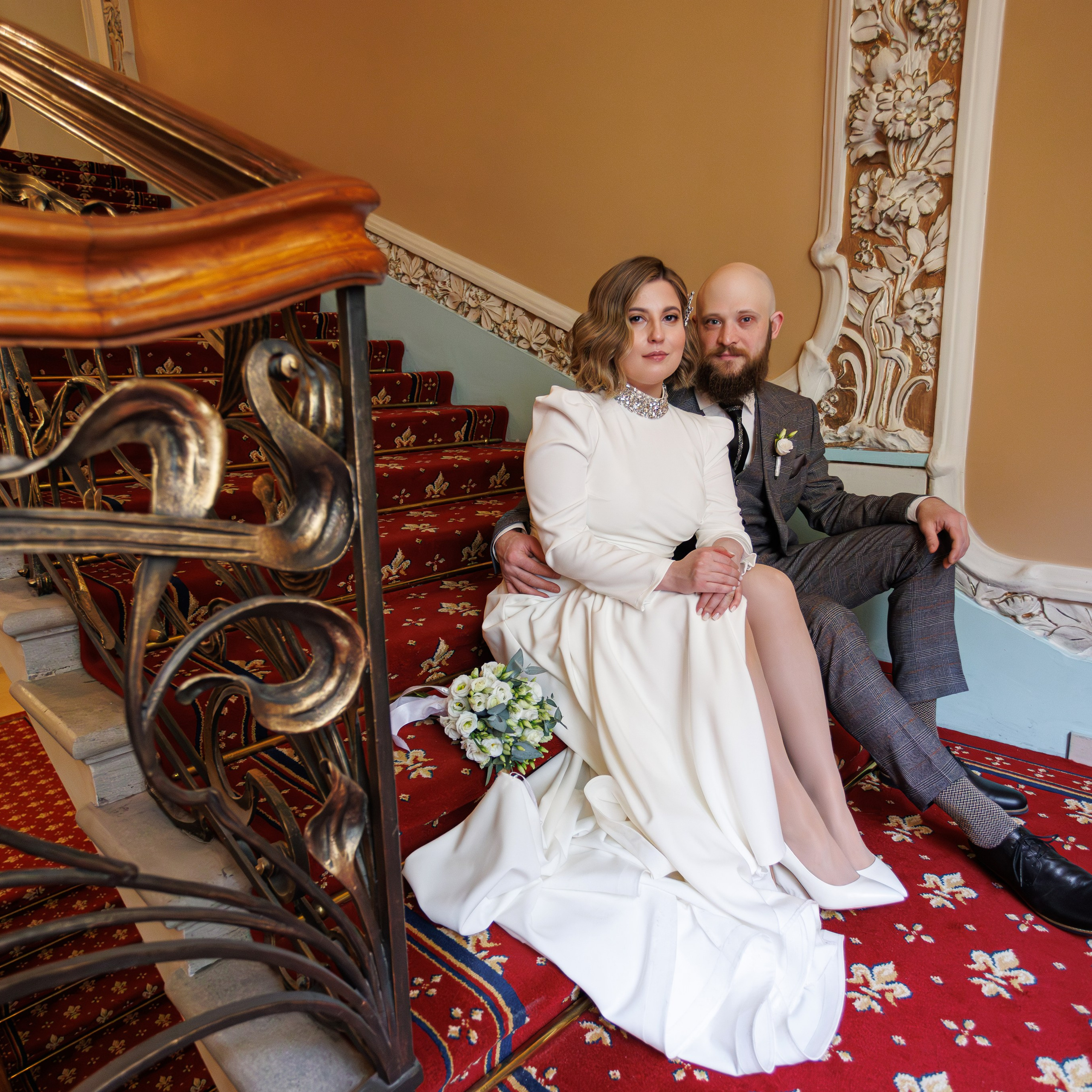 Свадебная фотосессия в гостинице Националь. Свадебный фотограф Москва и МО Сергей Киржаев