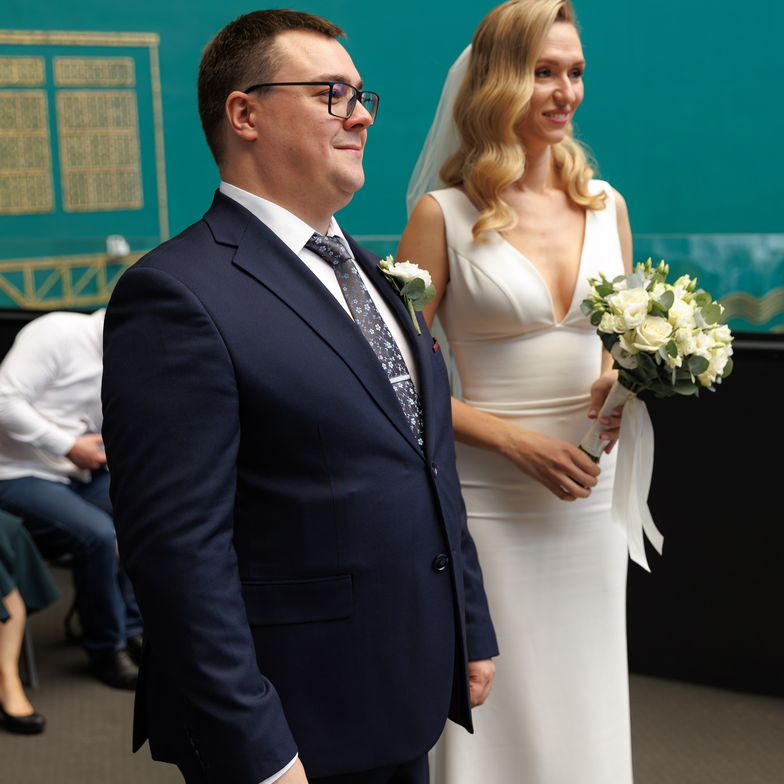 Регистрация брака в павильоне Космос на ВДНХ. Свадебный фотограф Москва и МО Сергей Киржаев