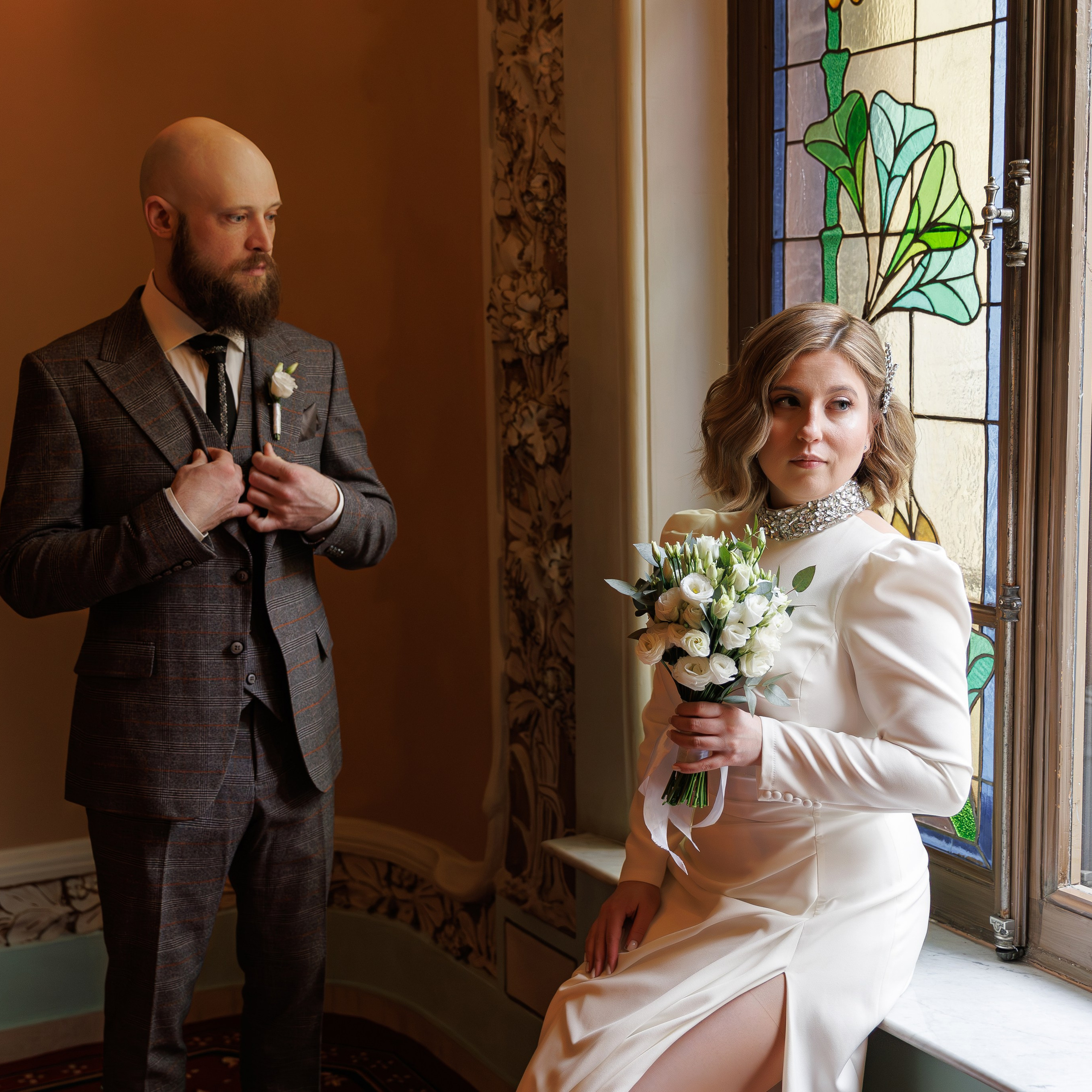 Свадебная фотосессия в гостинице Националь. Свадебный фотограф Москва и МО Сергей Киржаев