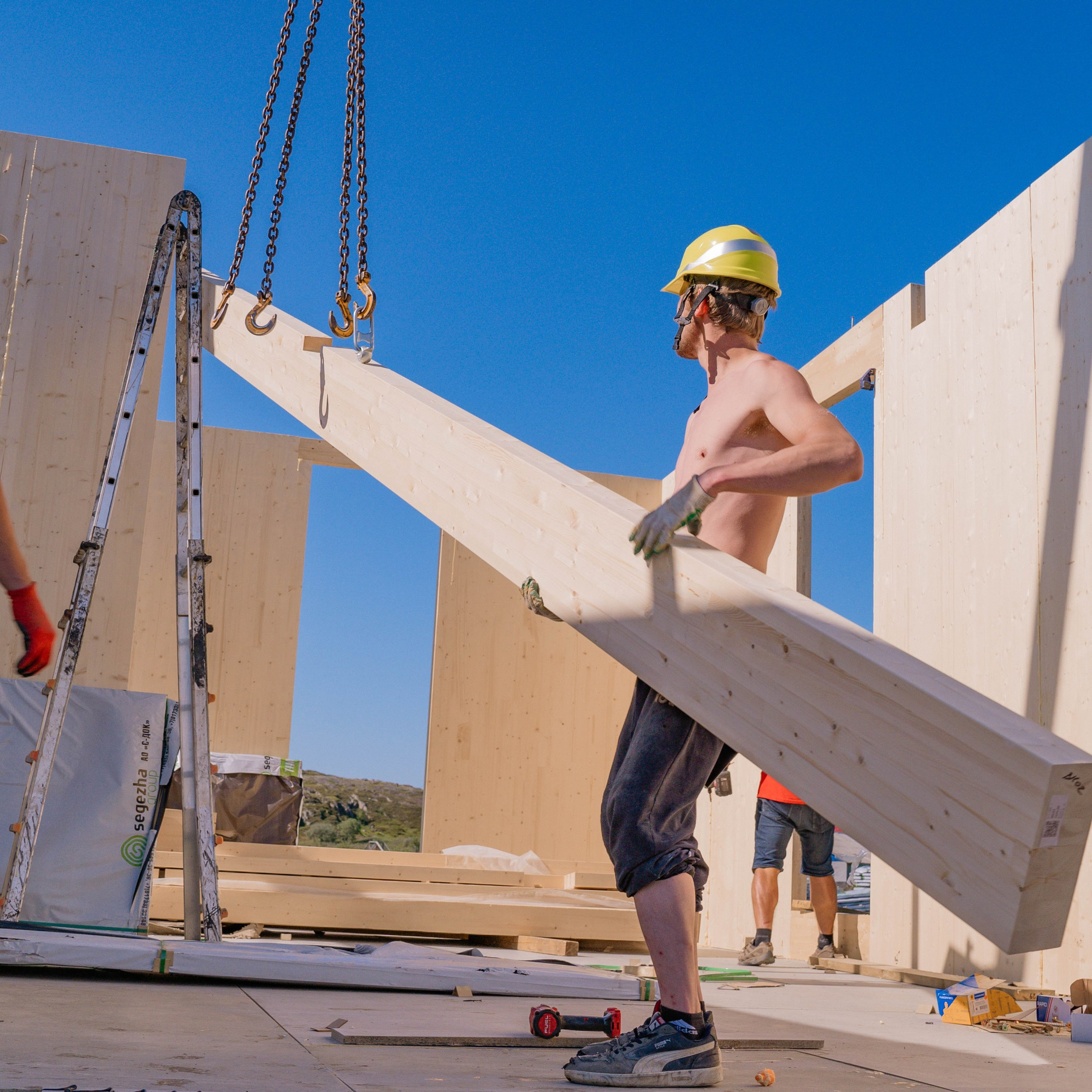 процесс монтажа стен