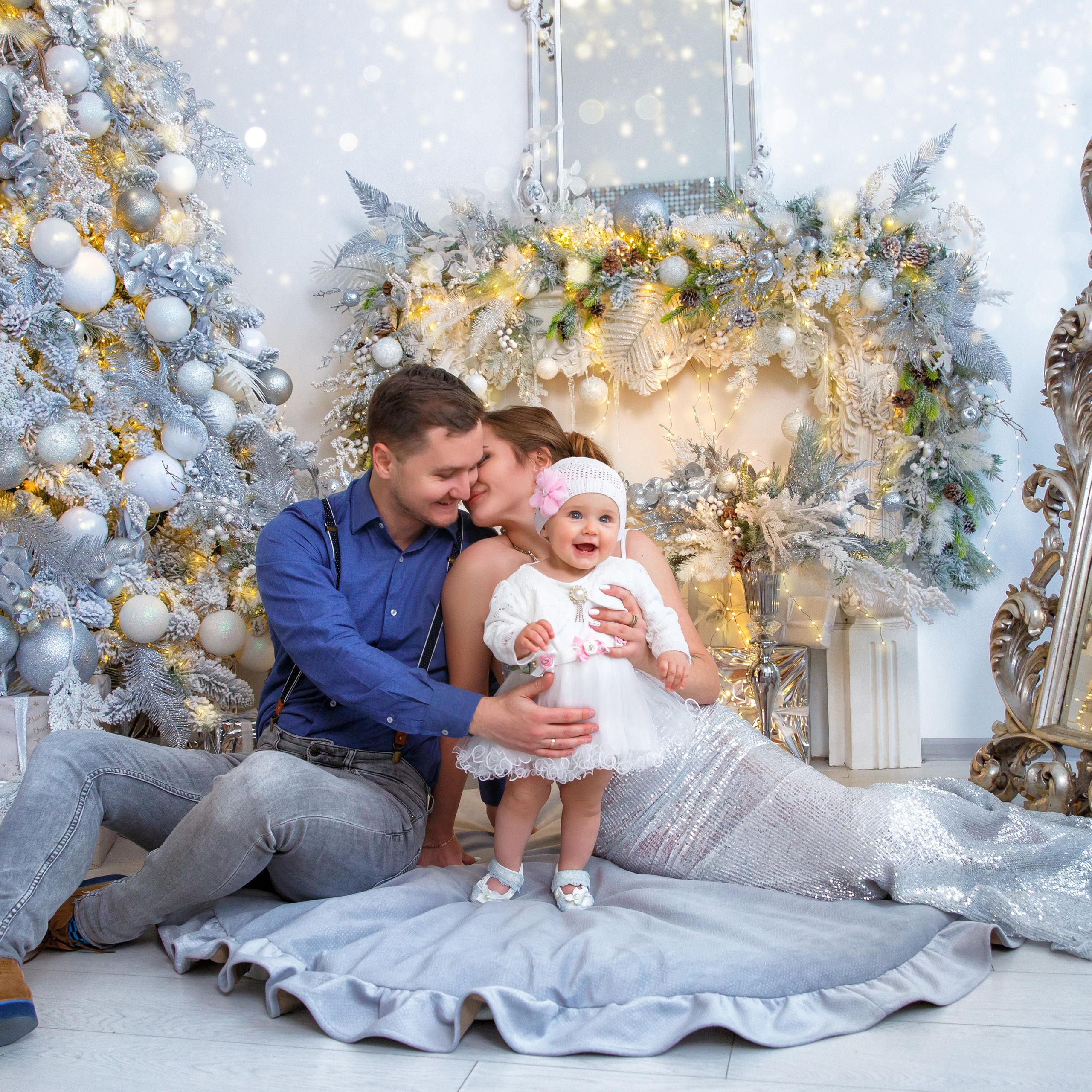 Новогодняя семейная фотосессия Москва фотограф Ольга Поторочина