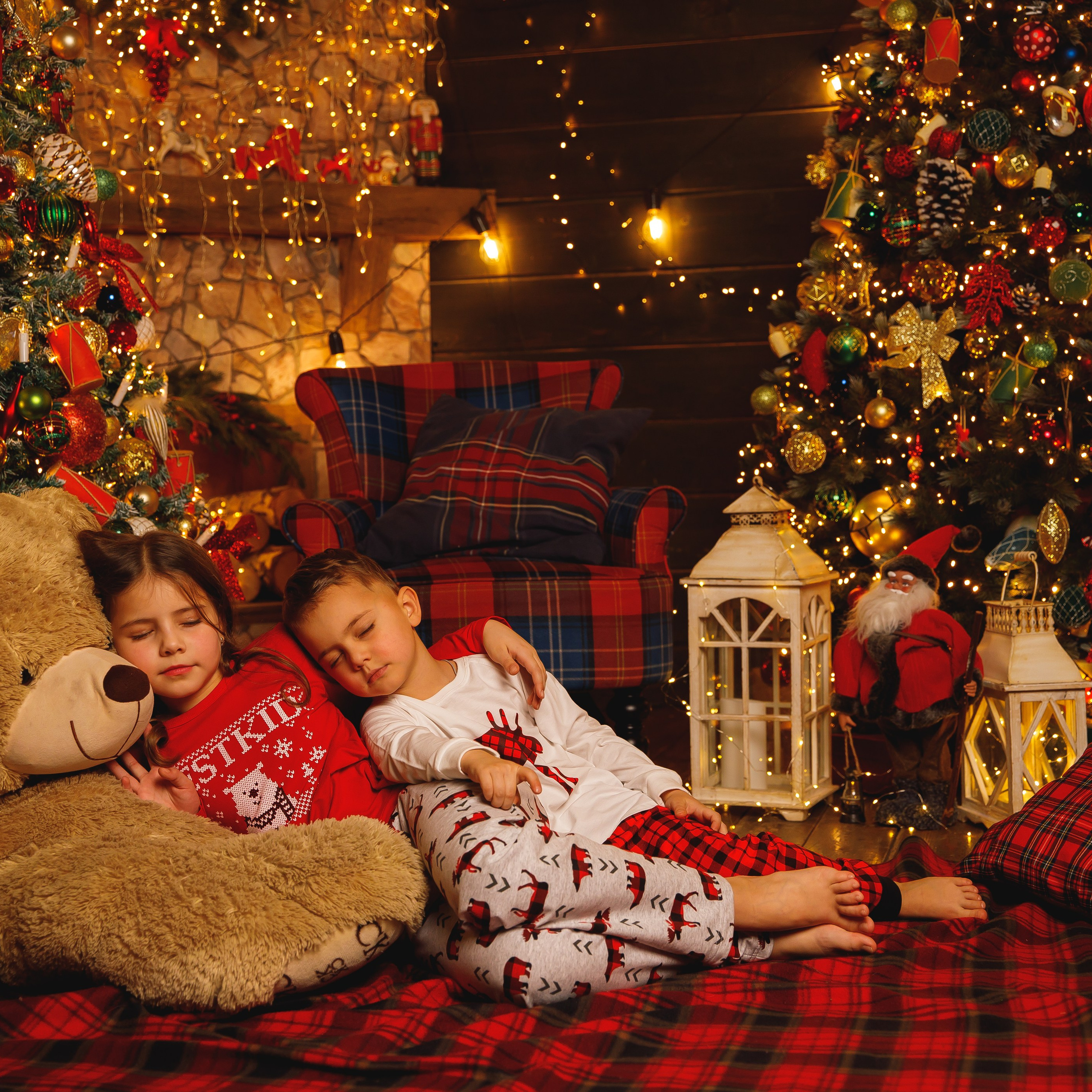 Новогодняя семейная фотосессия Москва фотограф Ольга Поторочина