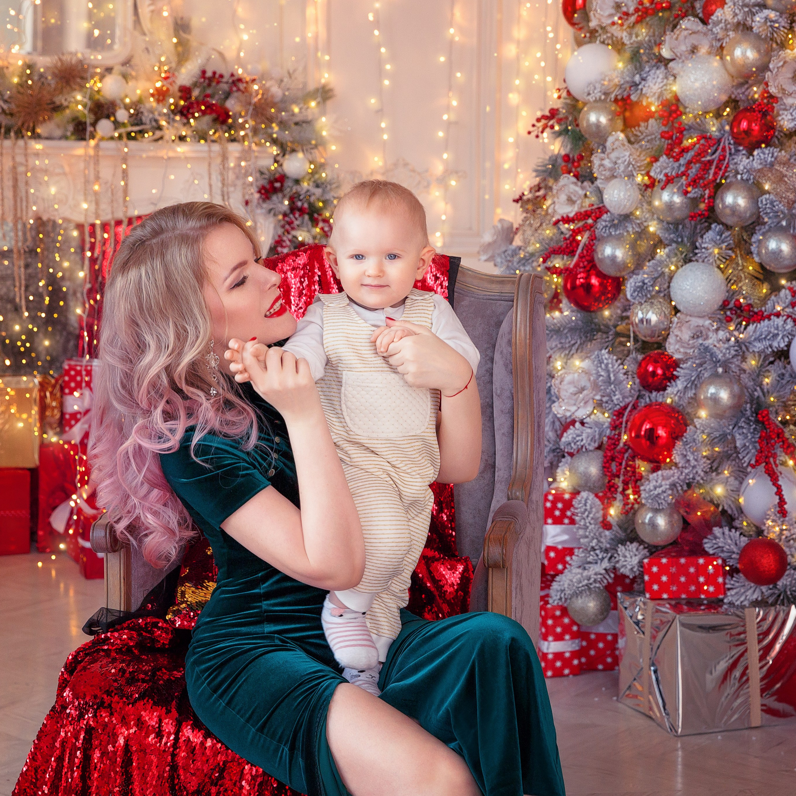 Новогодняя семейная фотосессия Москва фотограф Ольга Поторочина