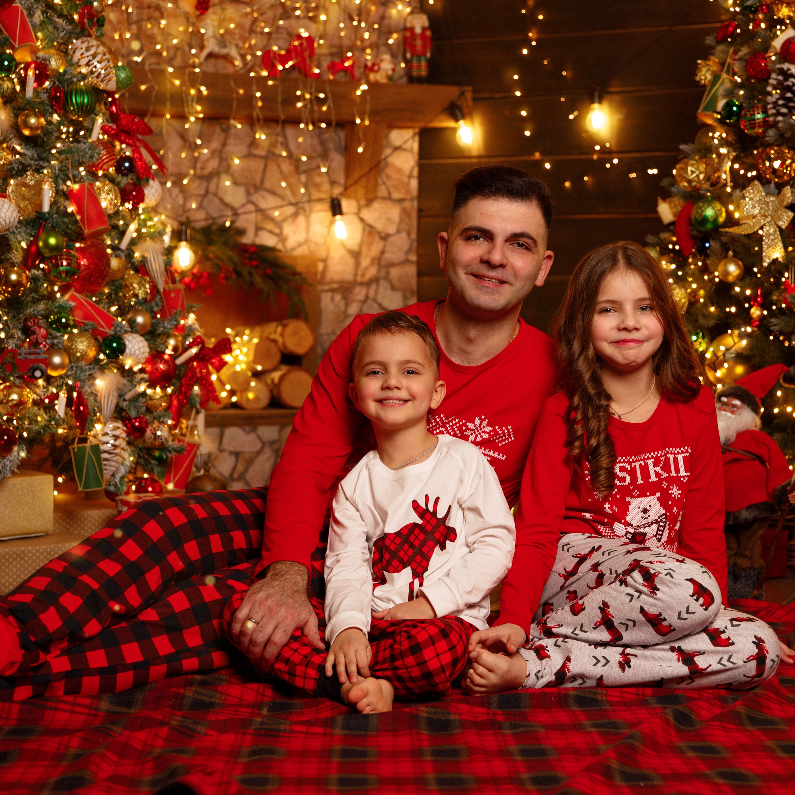 Новогодняя семейная фотосессия Москва фотограф Ольга Поторочина