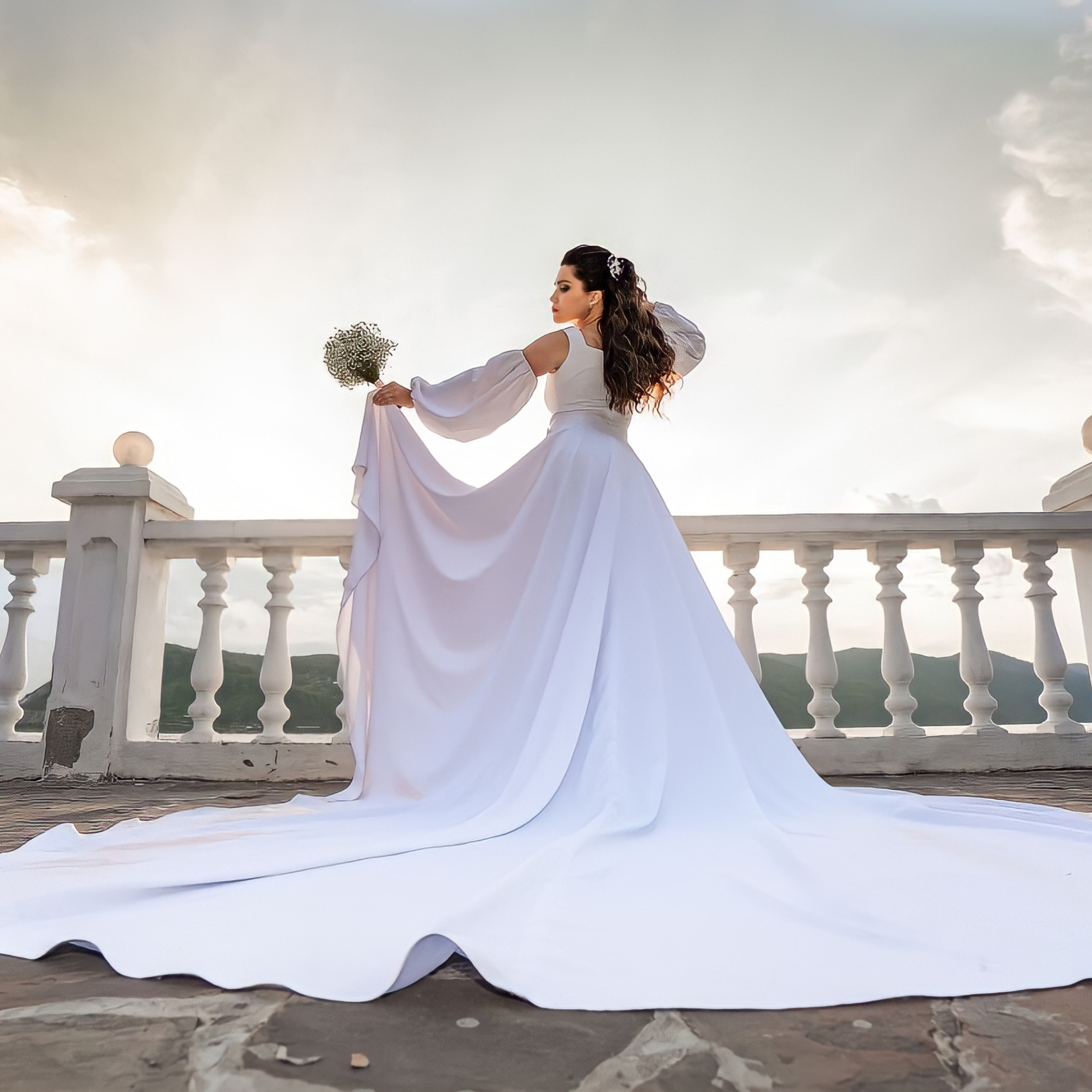 (Арт. 002-Б) Шлейф белый