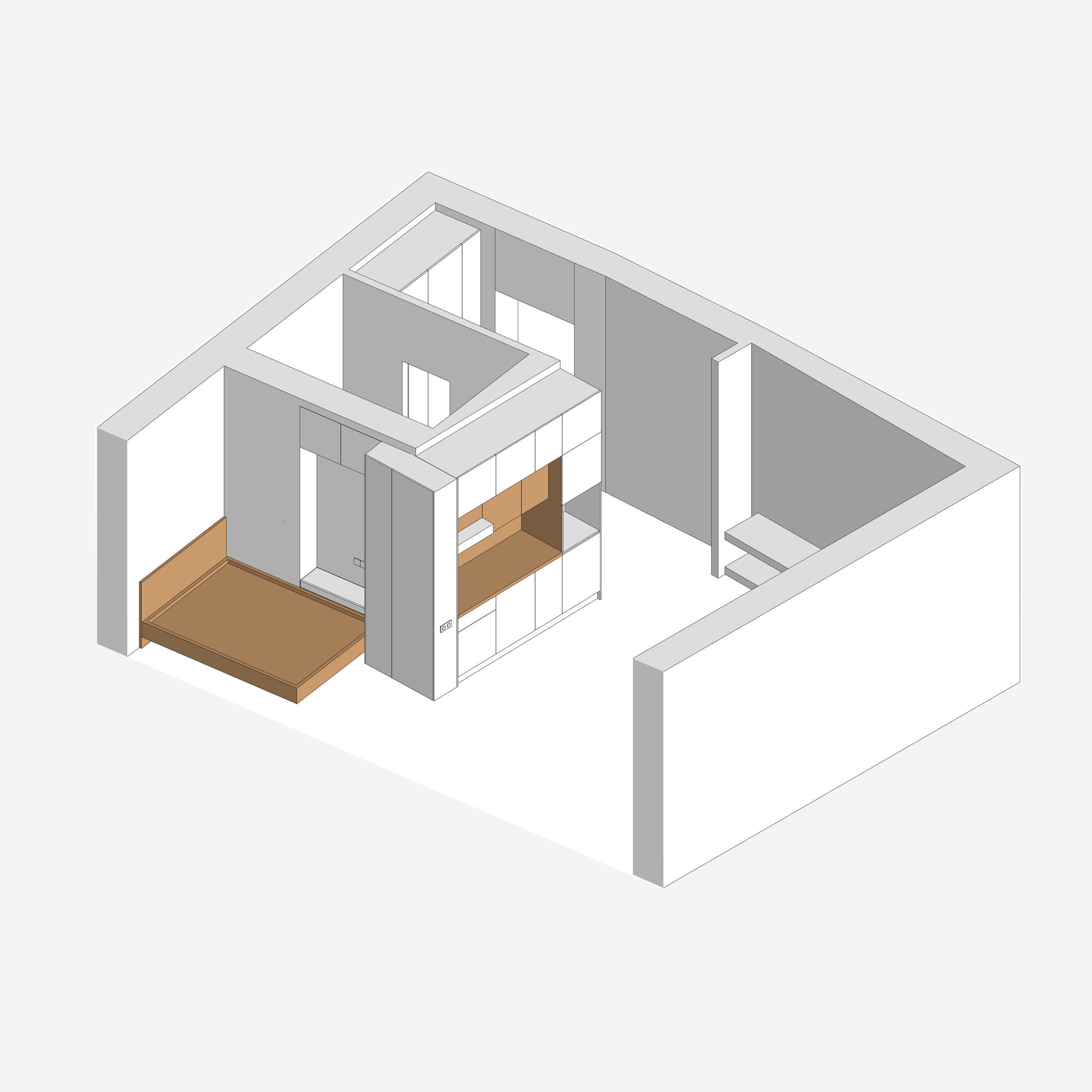 Минималистичная и функциональная студия для холостяка, ЖК Лахта парк. Дизайн интерьера в Петербурге Ворфаламеева Яна