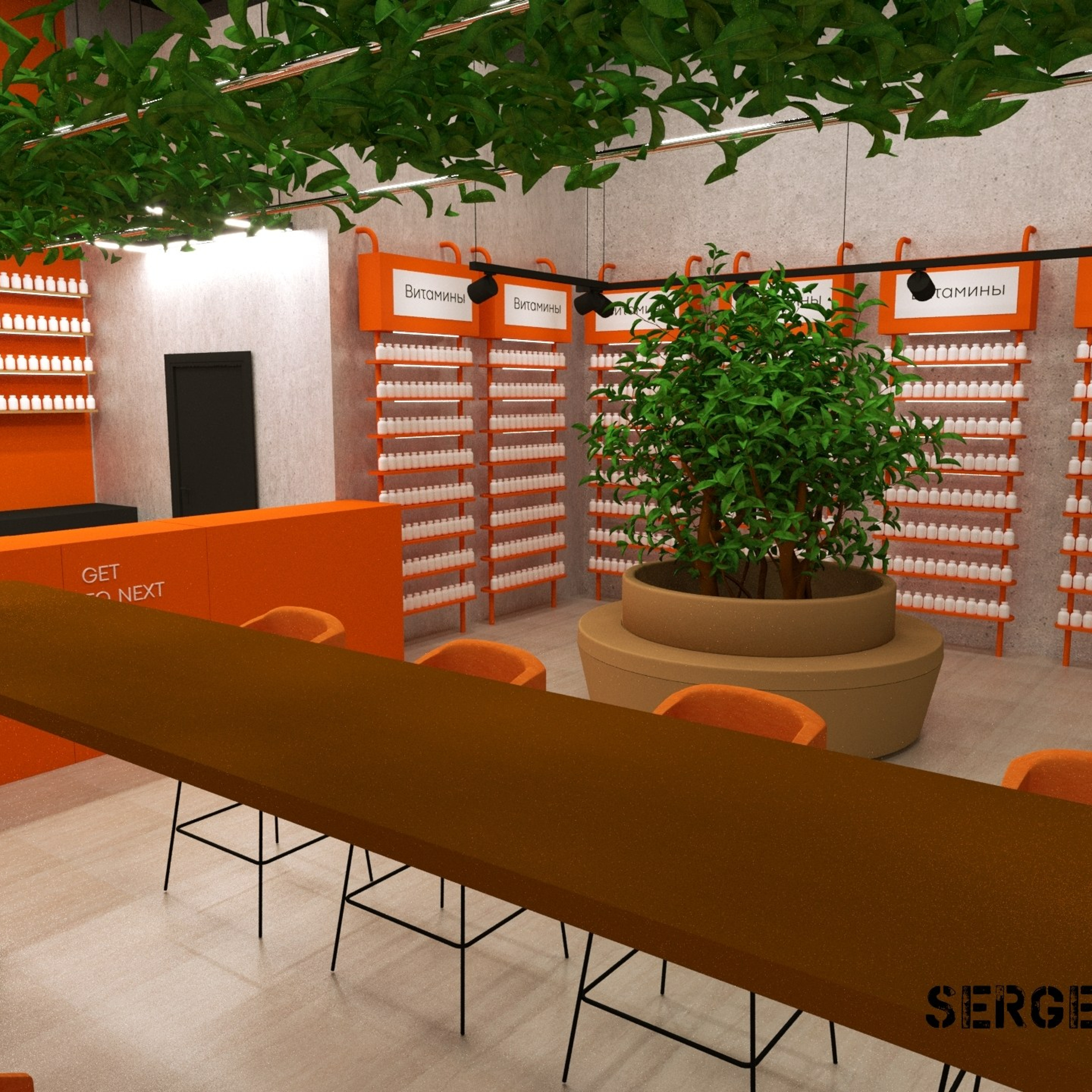 3D визуализация торговой точки, магазина, островка в Астане — заказать услугу