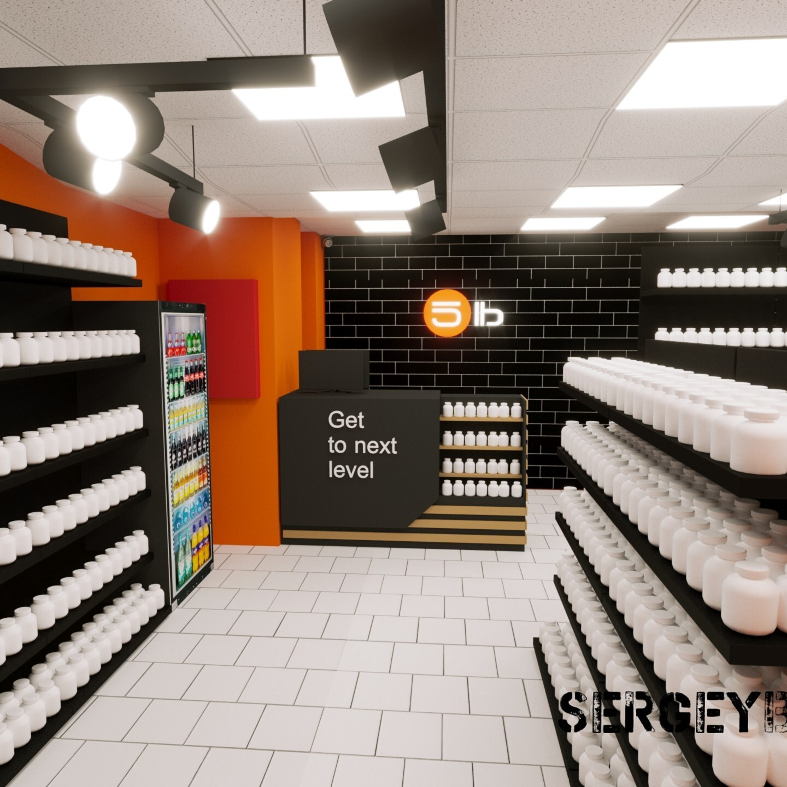 3D визуализация торговой точки, магазина, островка в Астане — заказать услугу