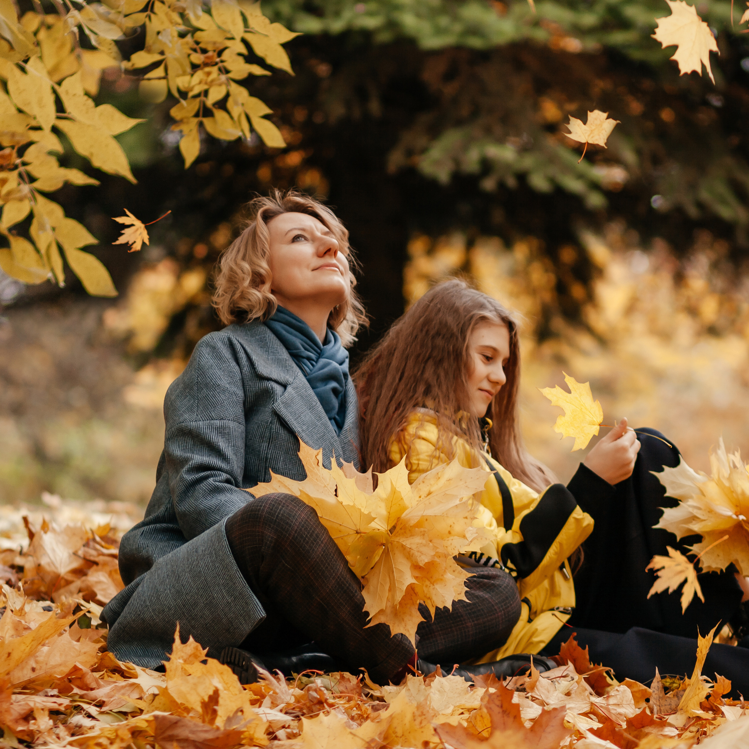 осенняя Мама+дочка