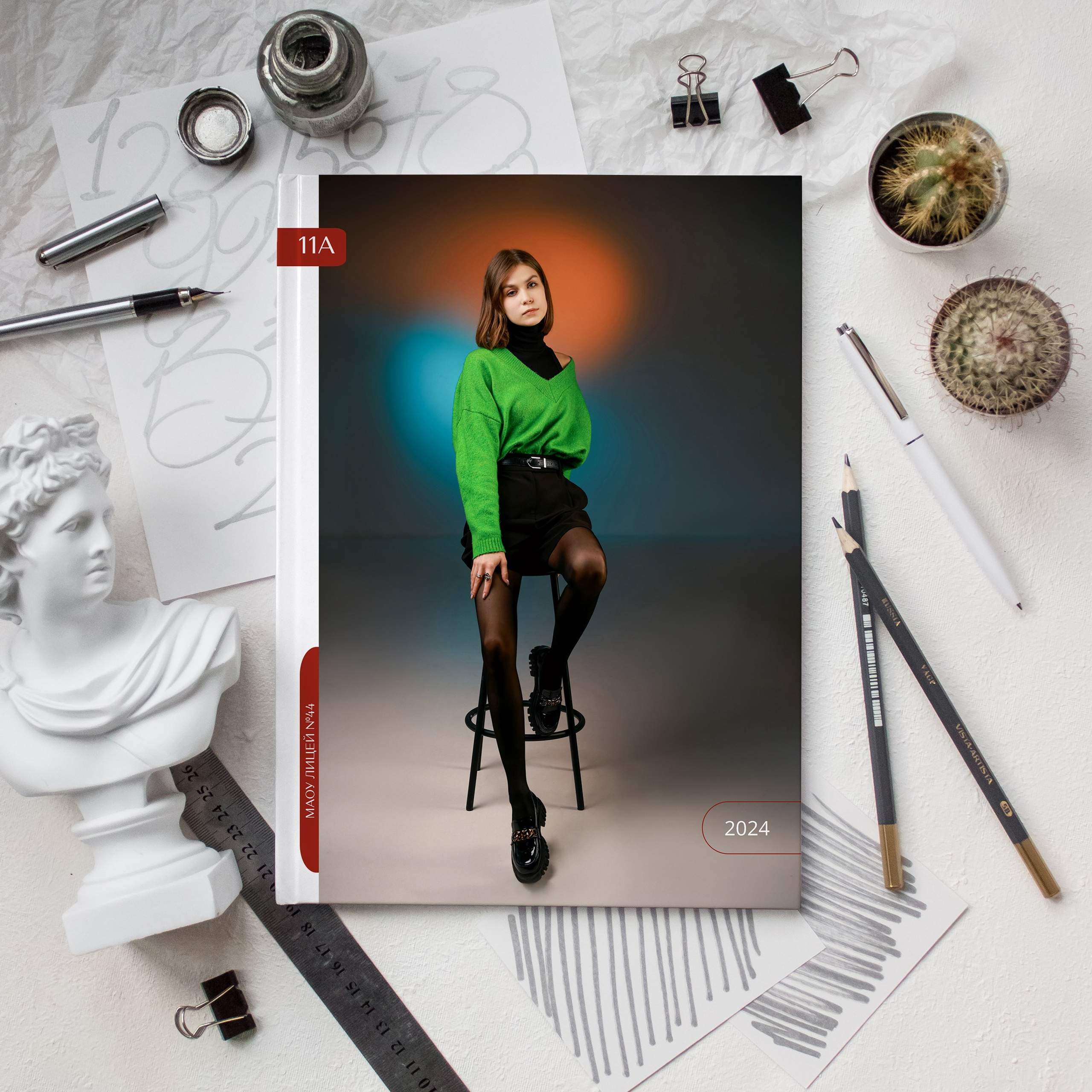 Индивидуальный альбом 8 разворотов. Выпускные альбомы Евгении Виноградовой г. Липецк