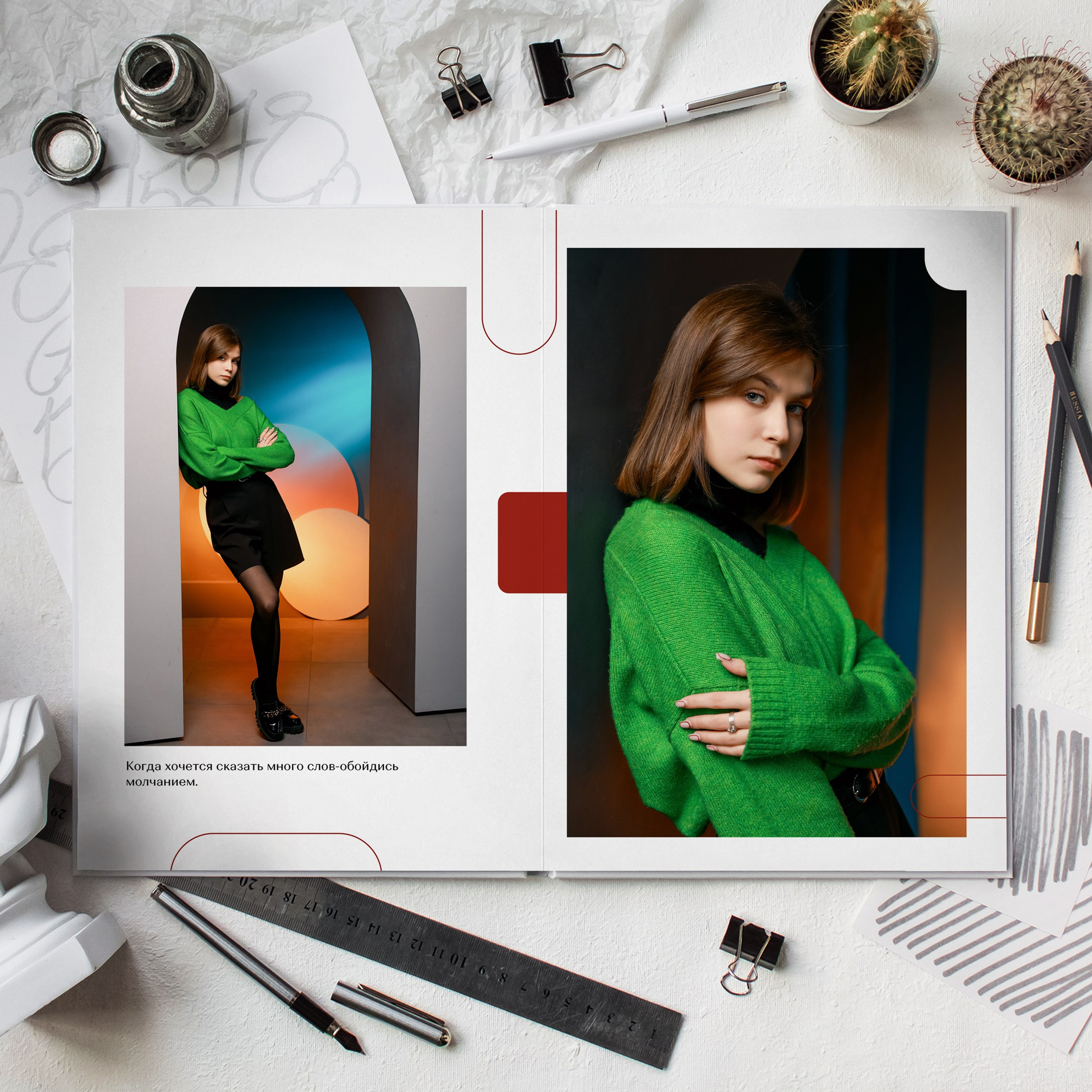 Индивидуальный альбом 8 разворотов. Выпускные альбомы Евгении Виноградовой г. Липецк