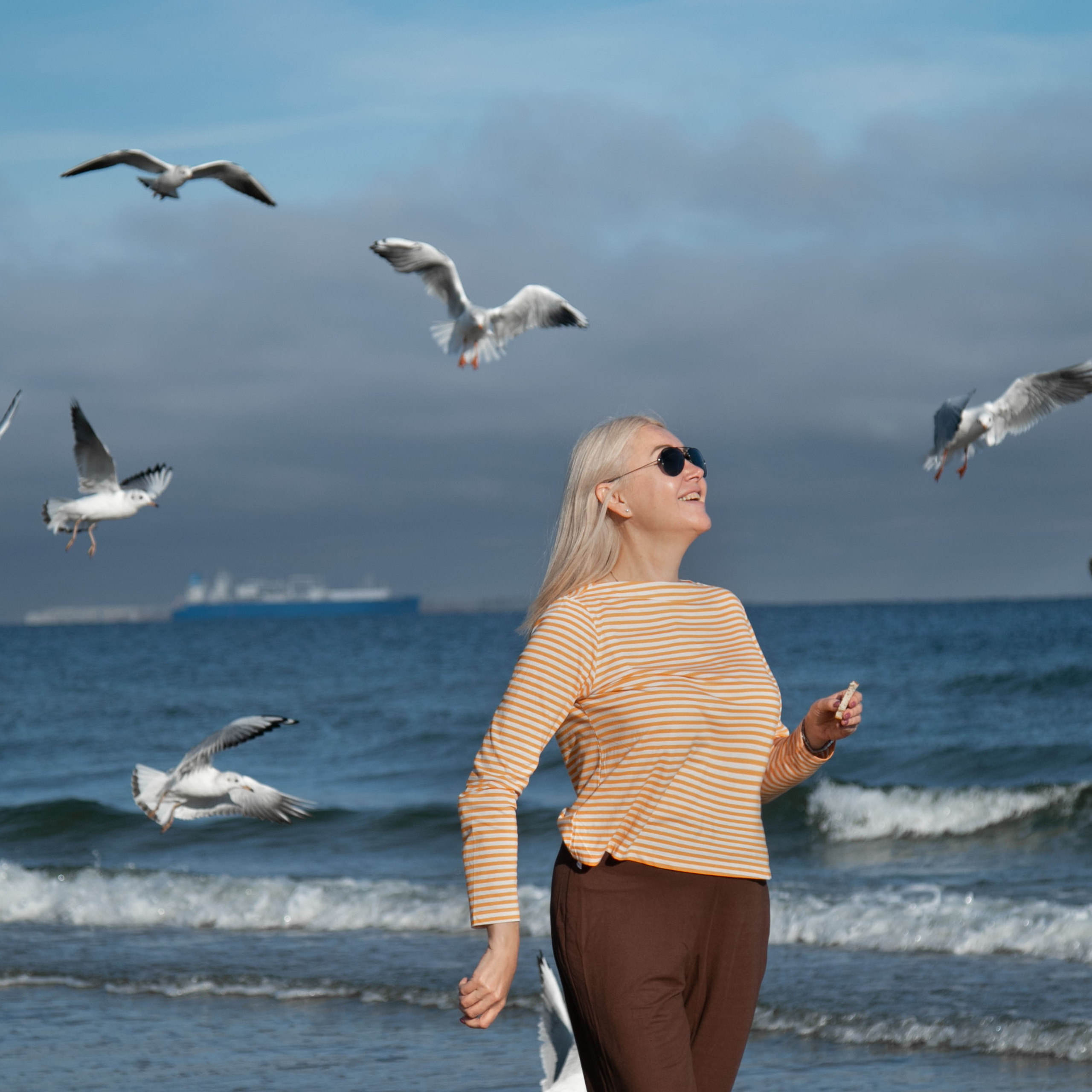 Чайки и море