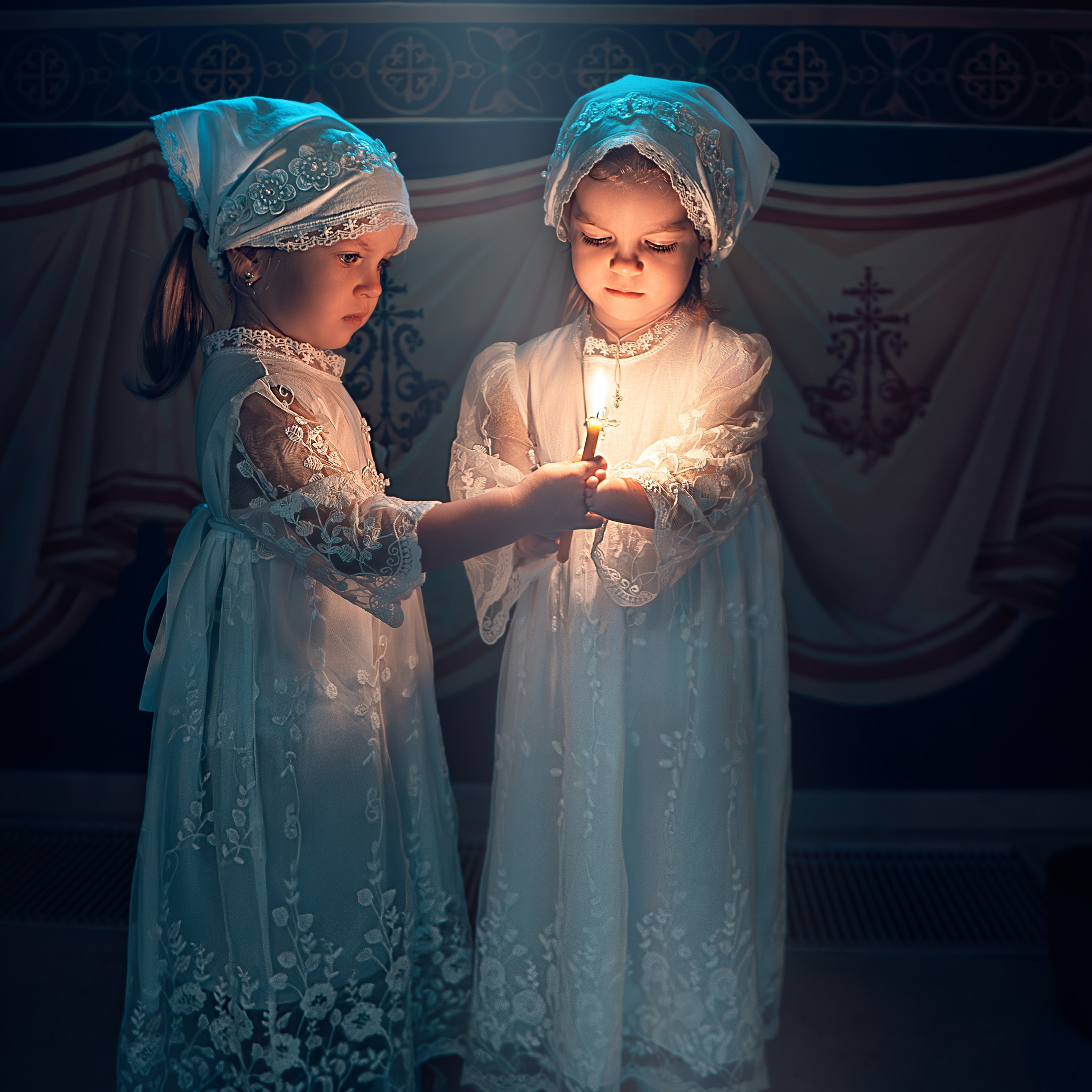 Таинство Крещения Евы и Софии