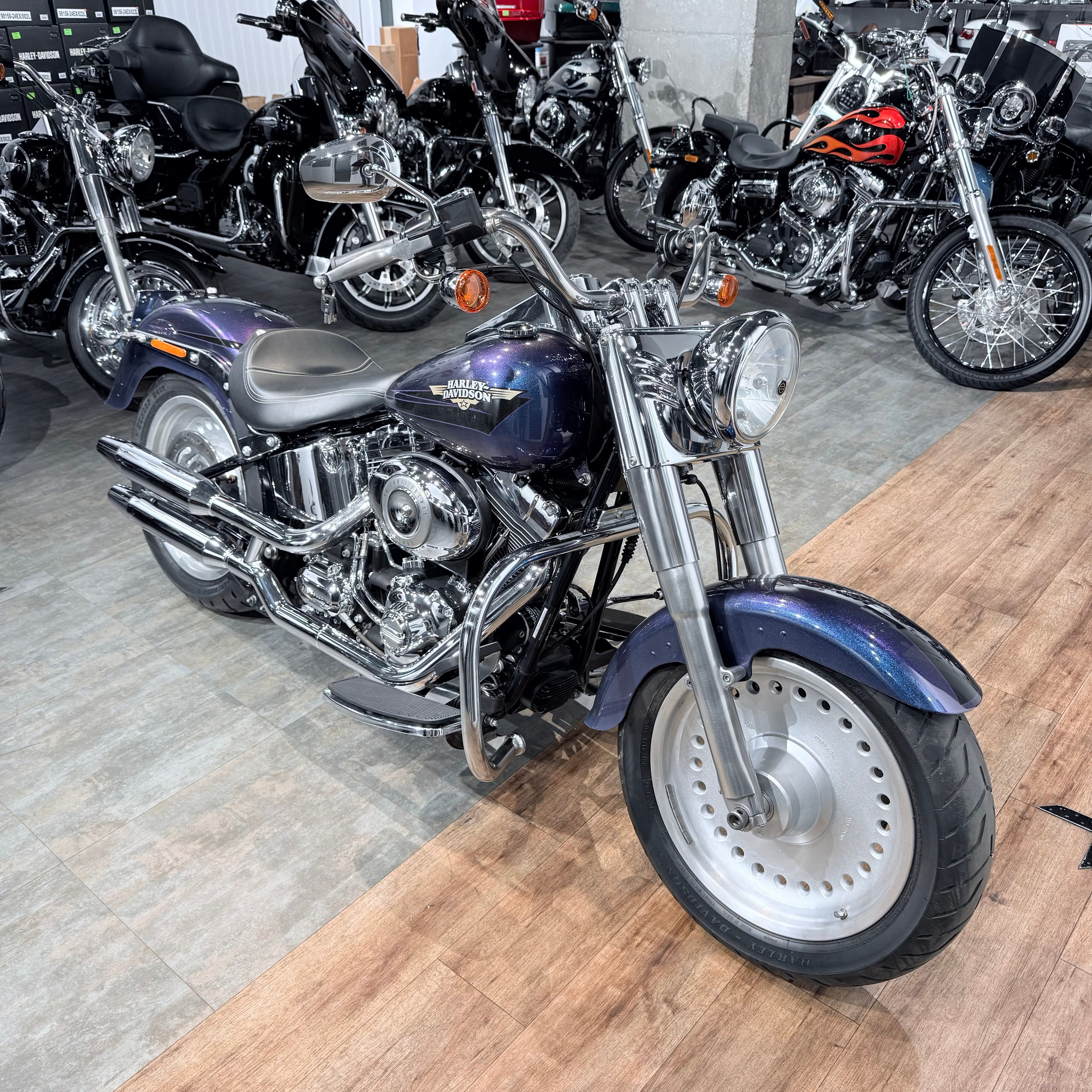 2010 Fat Boy Flame Blue Pearl