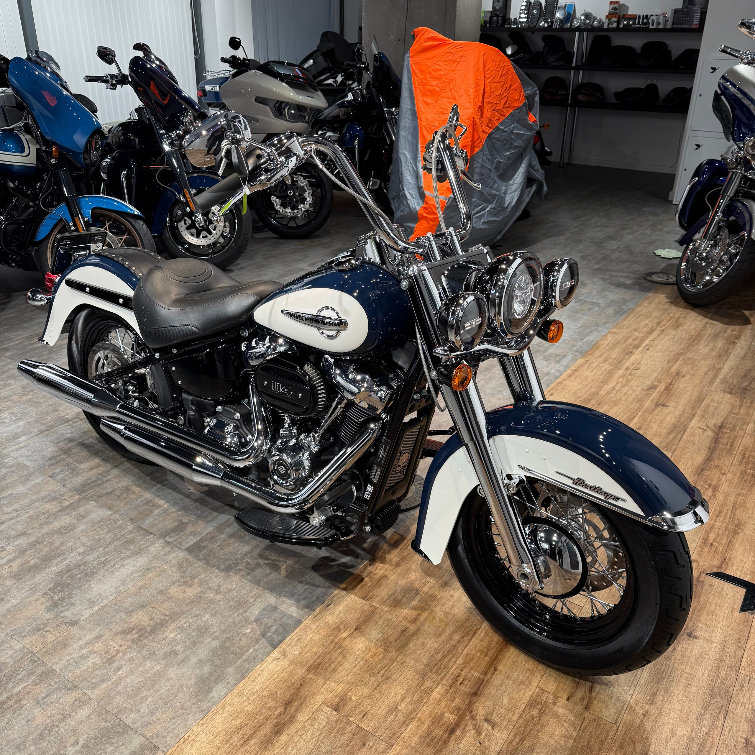 114 Heritage NEW (Billiard Blue & White)