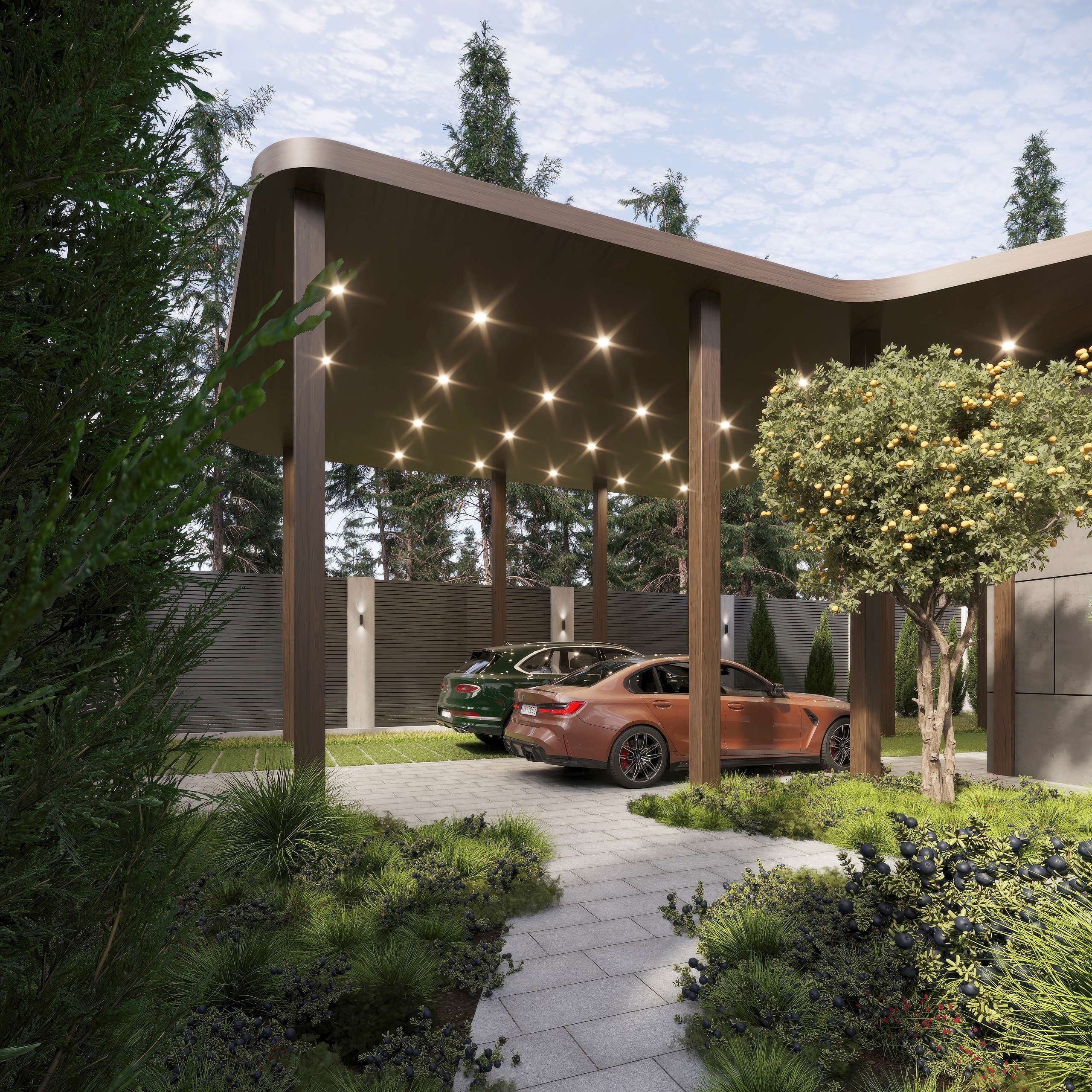 Cottage Exterior Design & Landscaping Project