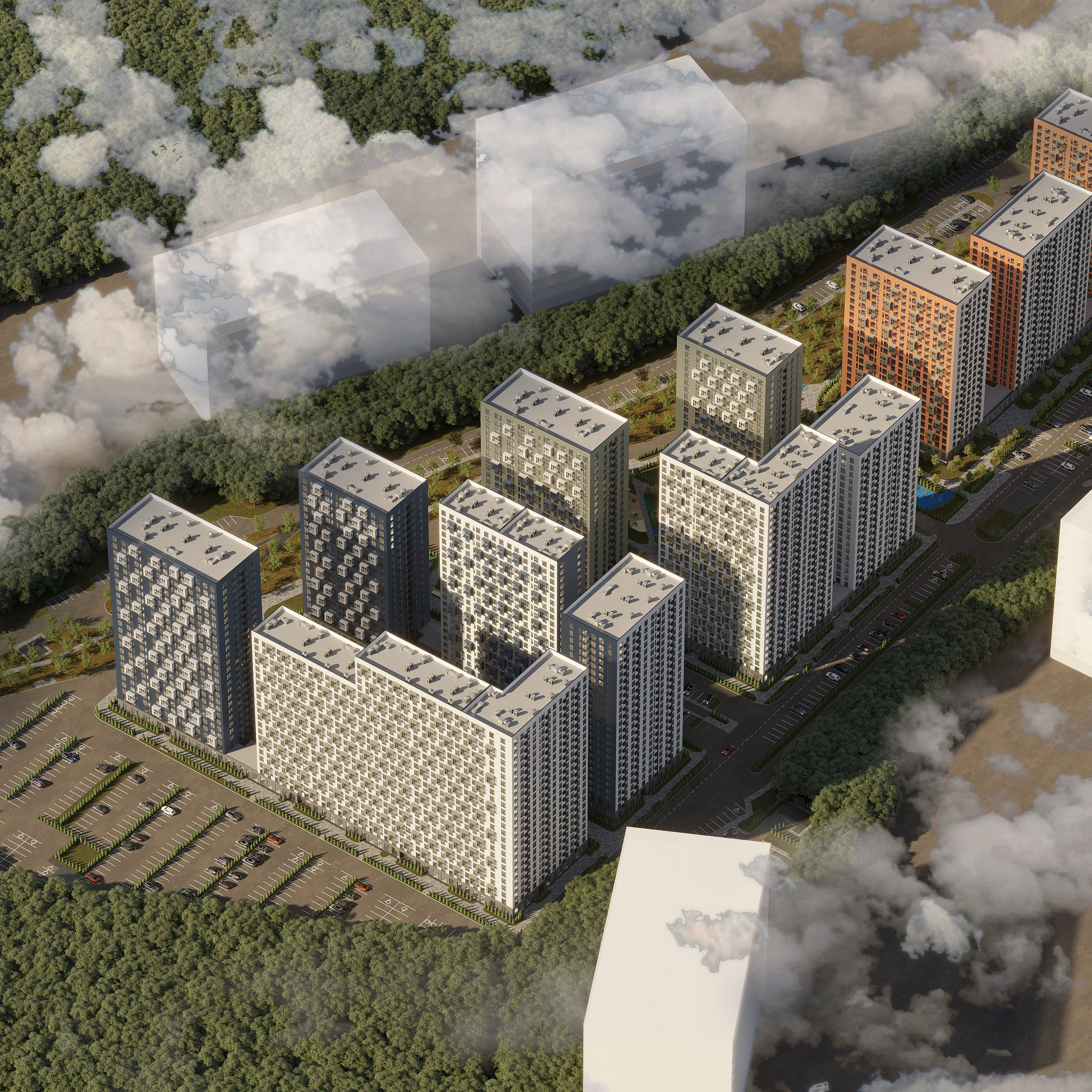 3D Visualization of Residential Complex in Kaluga