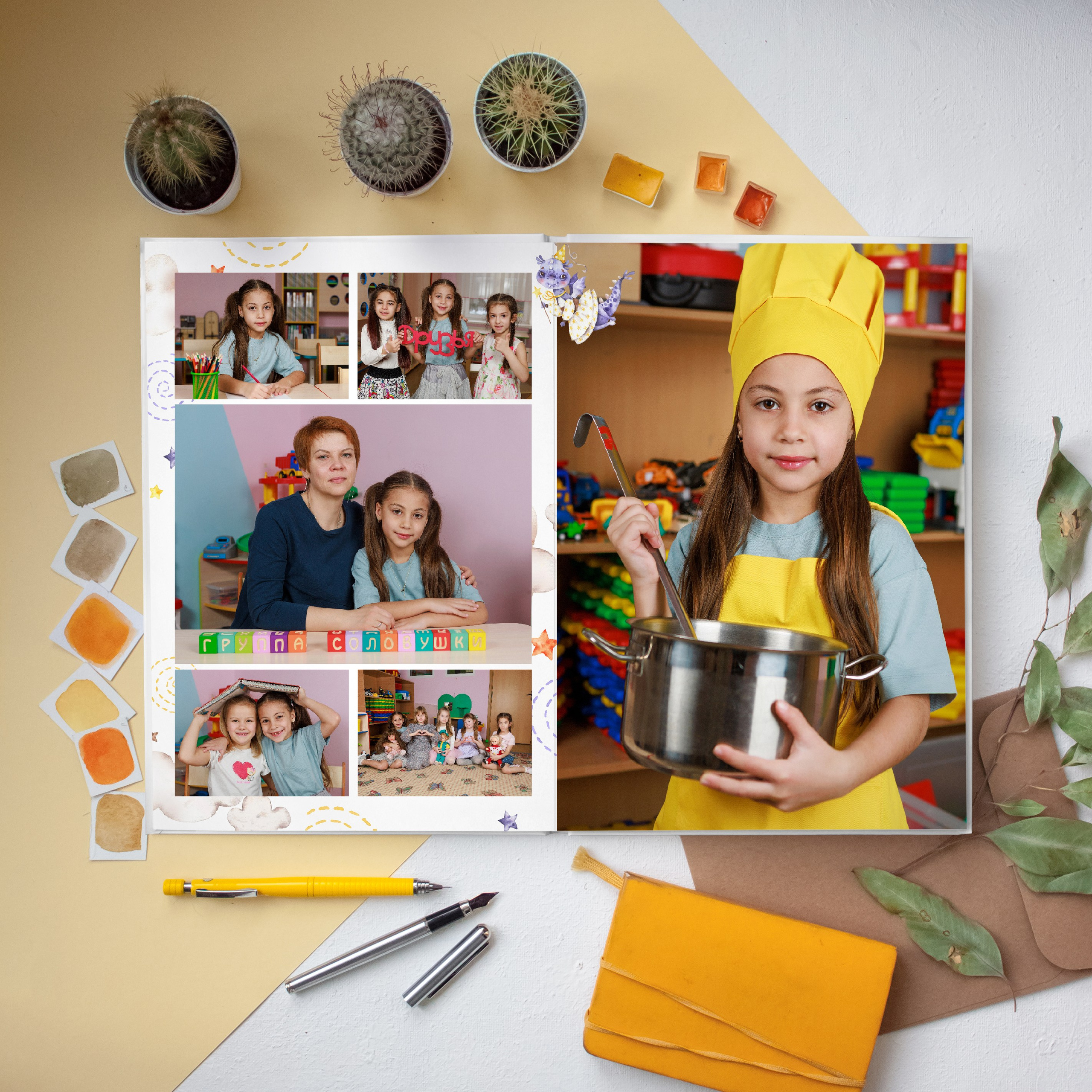 ДС АЛЬБОМ 6 разворотов. Выпускные альбомы для школ и детских садов