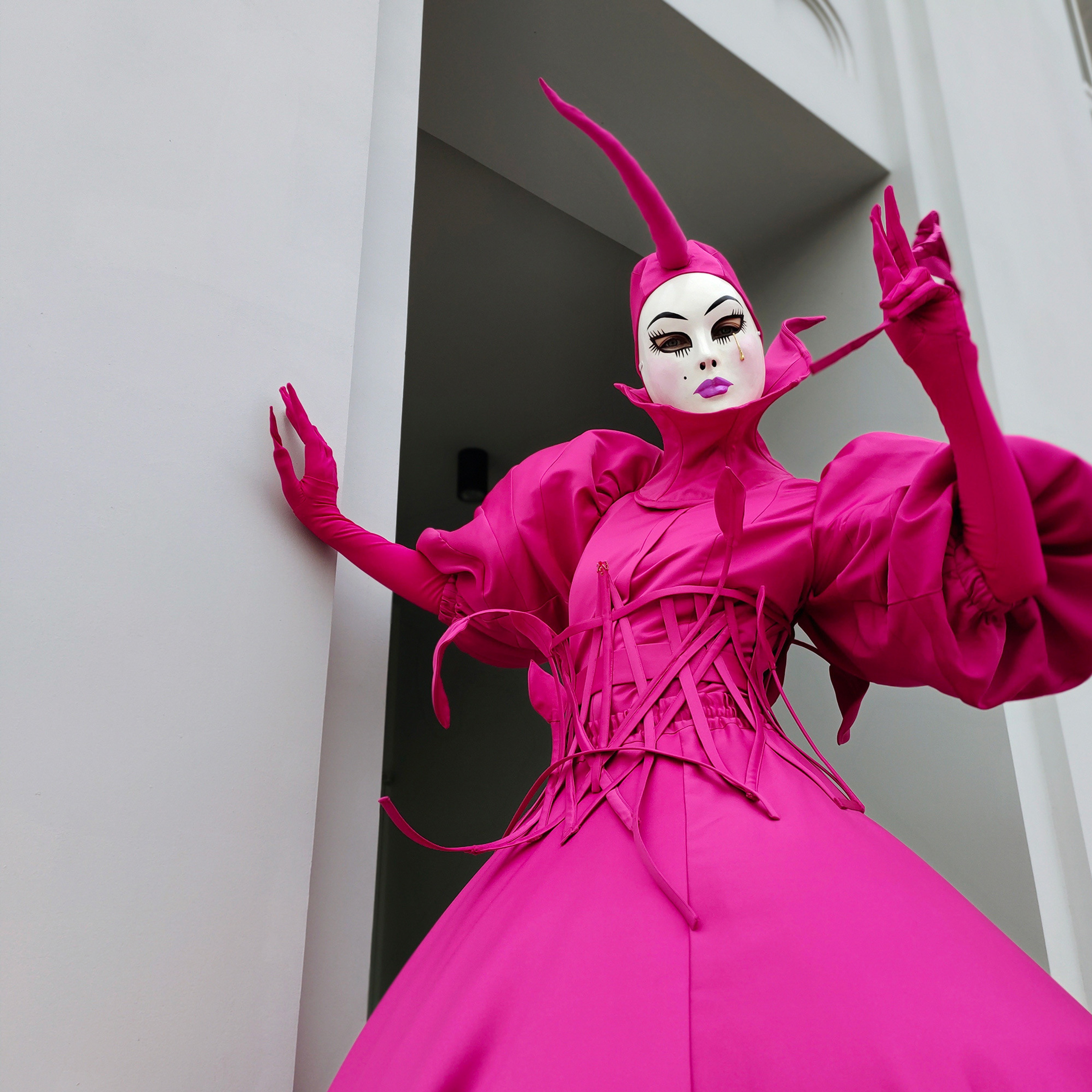 Блог. Фотографии, видео от Лисавлесу. Мимы и Ходулисты на встречу гостей. Москва