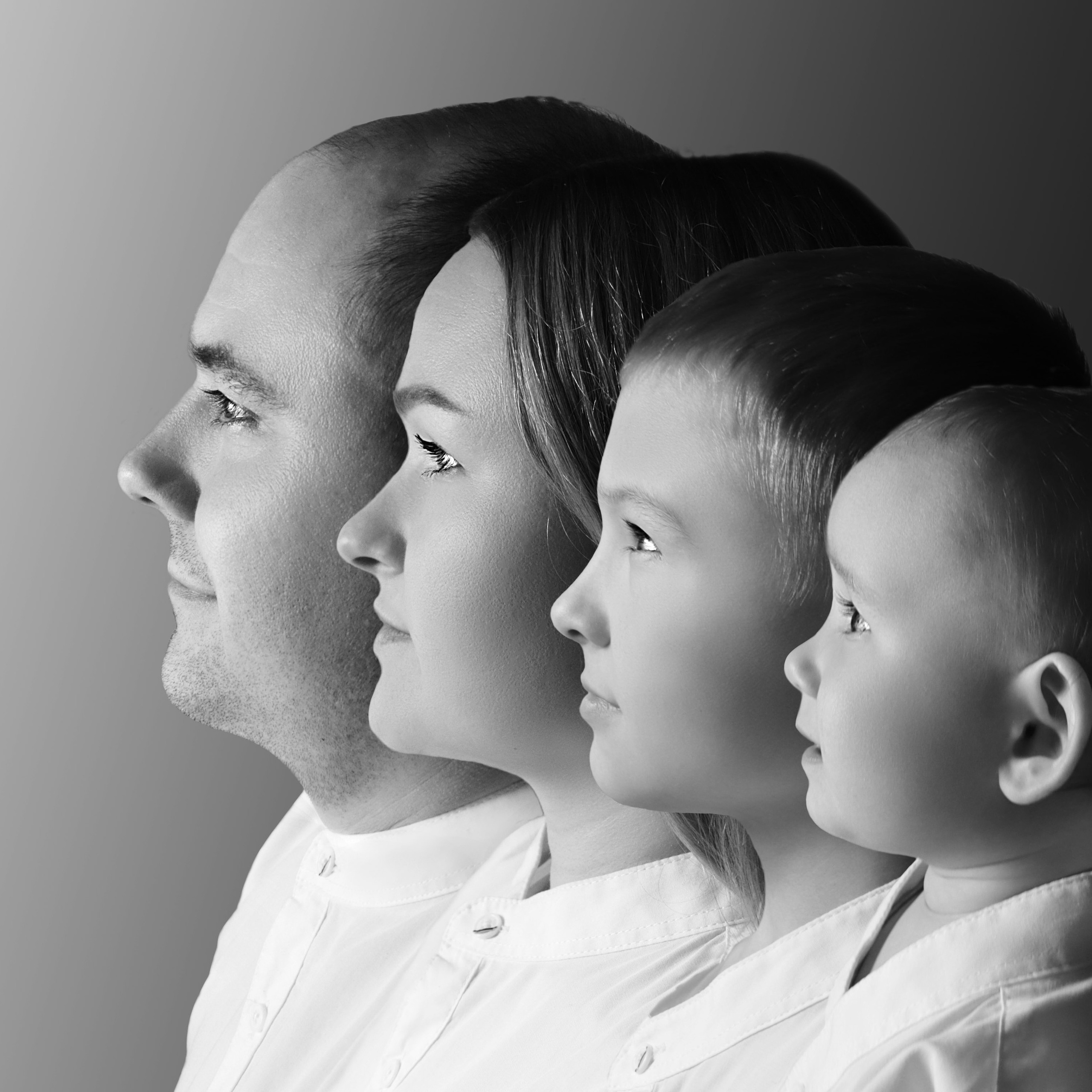 семейный портрет, портрет на холсте Барнаул, подарок Барнаул, идеи подарков Барнаул, идеи подарков на годовщину Барнаул, идеи подарков на день рождения Барнаул, портрет семьи в профиль Барнаул